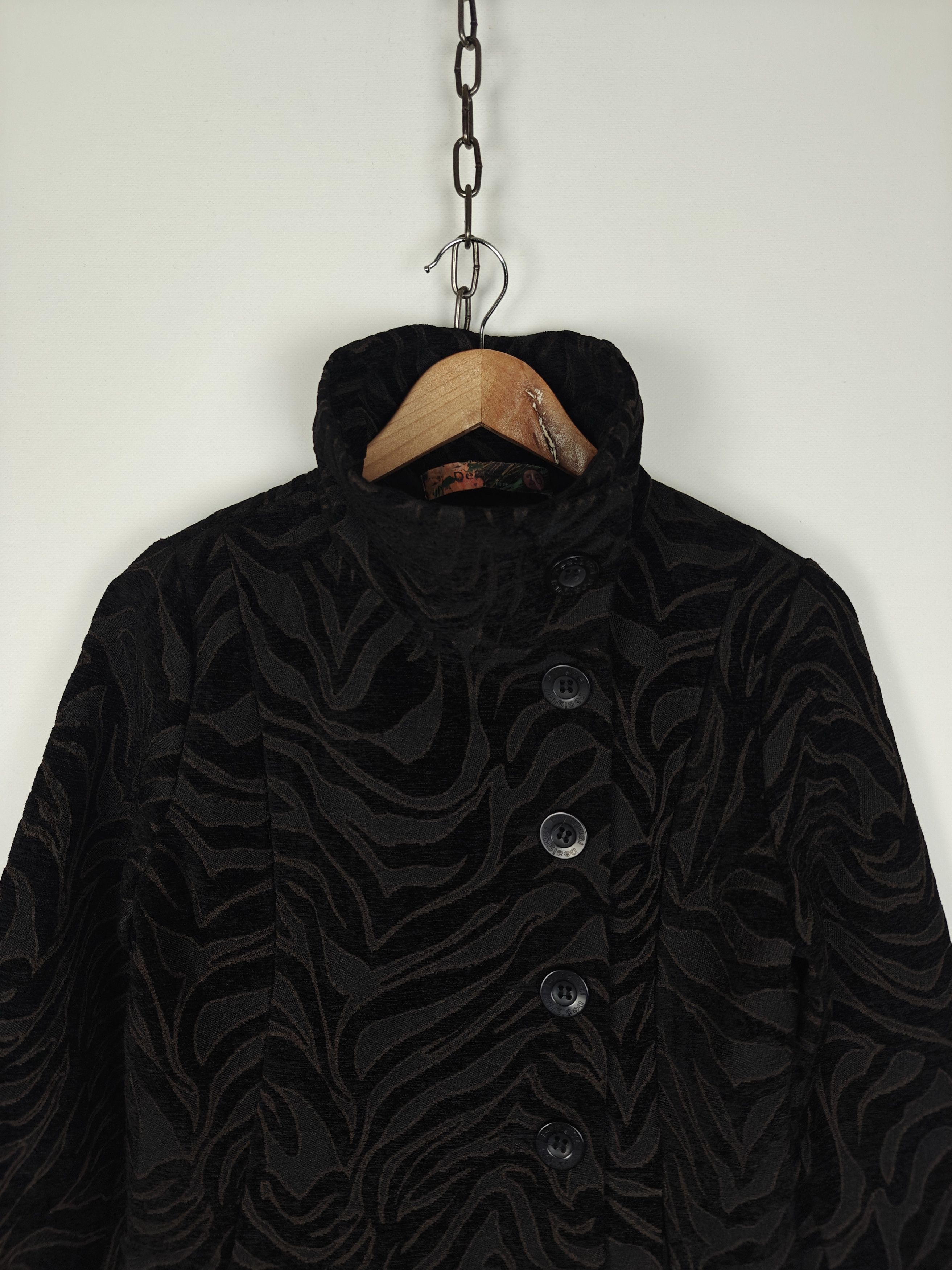 Desigual Desigual Coat Jacket Button Tiger Black size 36 Size S / US 4 / IT 40 - 2 Thumbnail