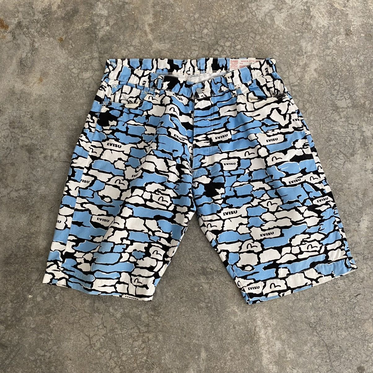 Evisu 2001 Evisu Ishigaki Camo OVP Baggy Jeans Shorts Jorts Size US 34 / EU 50 - 11 Thumbnail