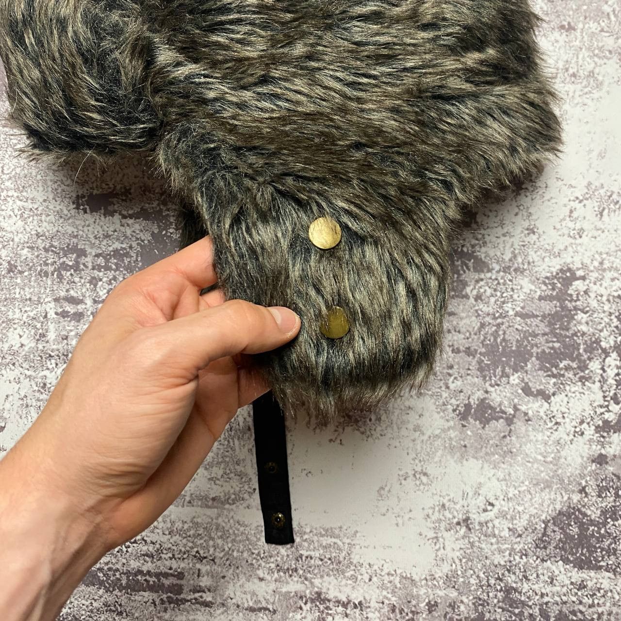 Japanese Brand Ushanka Trapper Hat Furry Mohair Fuzzy Fur Hat Y2K 90s rare Size ONE SIZE - 3 Thumbnail