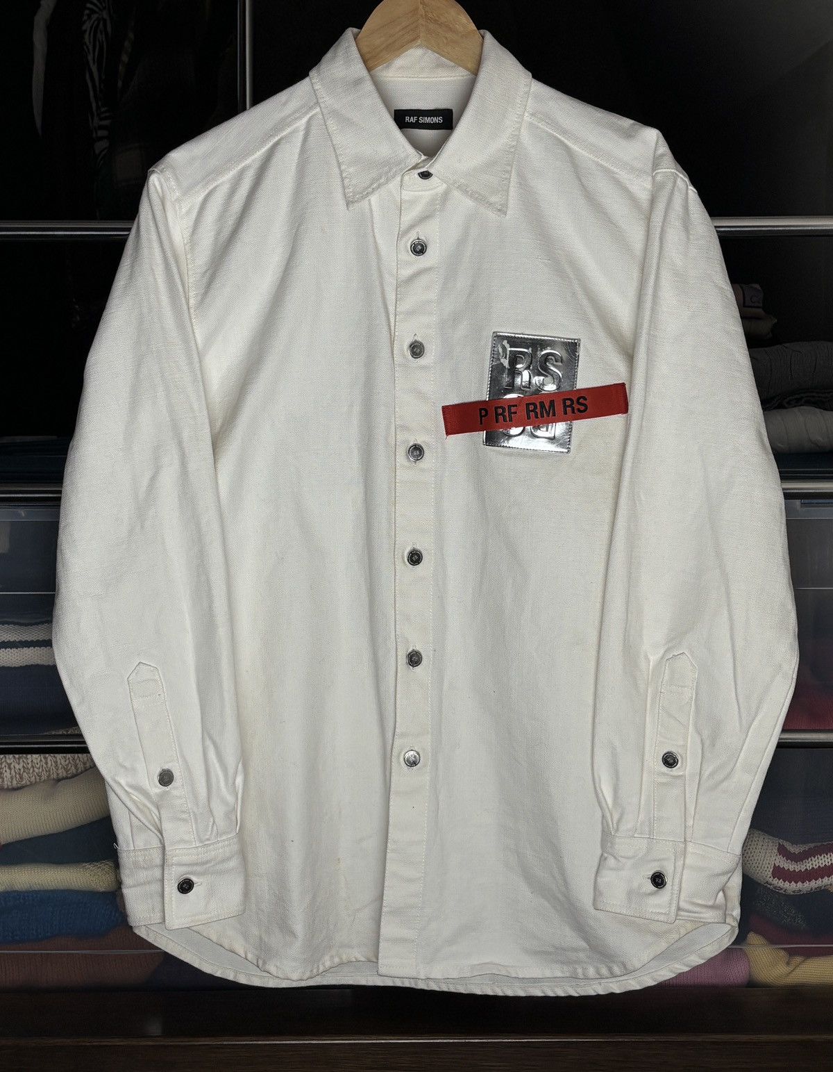 Raf Simons Raf Simons Patch & Tape Over Shirt Size US S / EU 44-46 / 1 - 1 Thumbnail