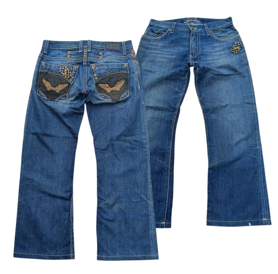 Robins Jeans Robins Jeans Studded Cross Embroidery Claw Mark Jeans Size US 32 / EU 48 - 1 Thumbnail