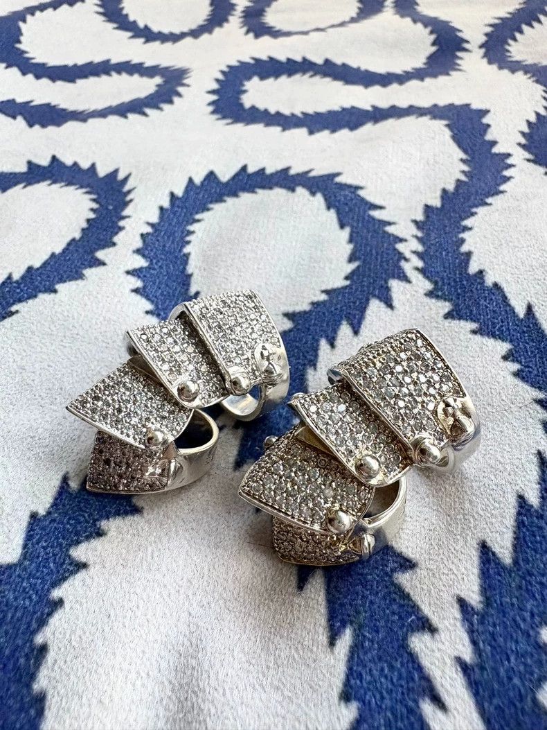 Vivienne Westwood Vintage silver diamond armor ring
