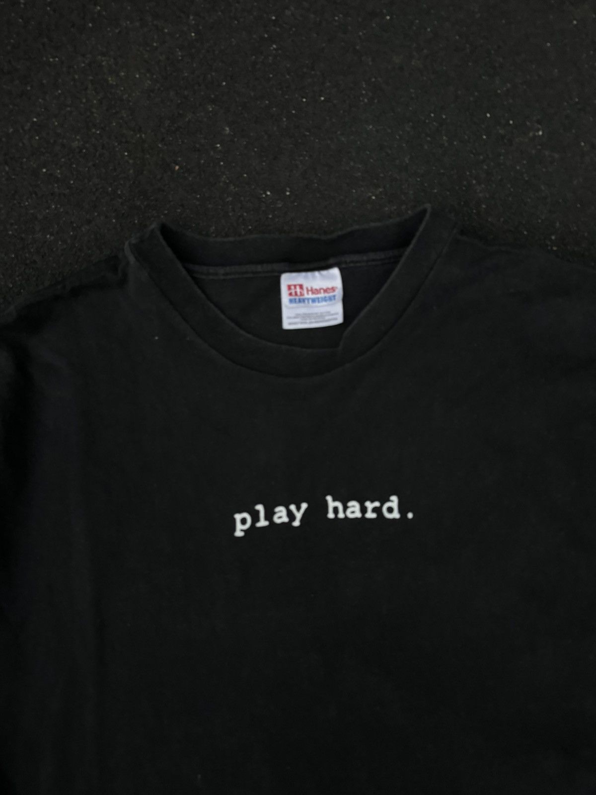 Hanes × Vintage Vintage Play Hard Hanes Tee Size US XXL / EU 58 / 5 - 1 Thumbnail