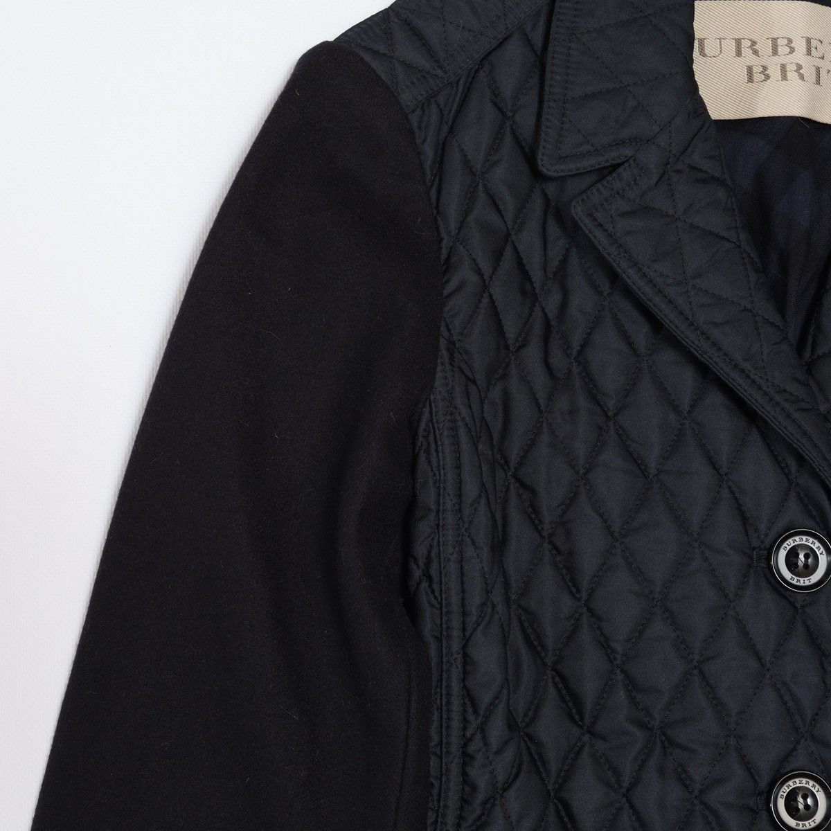 Burberry Burberry Brit Quilted Jacket With Wool Sleeve Navy Size S / US 4 / IT 40 - 6 Thumbnail
