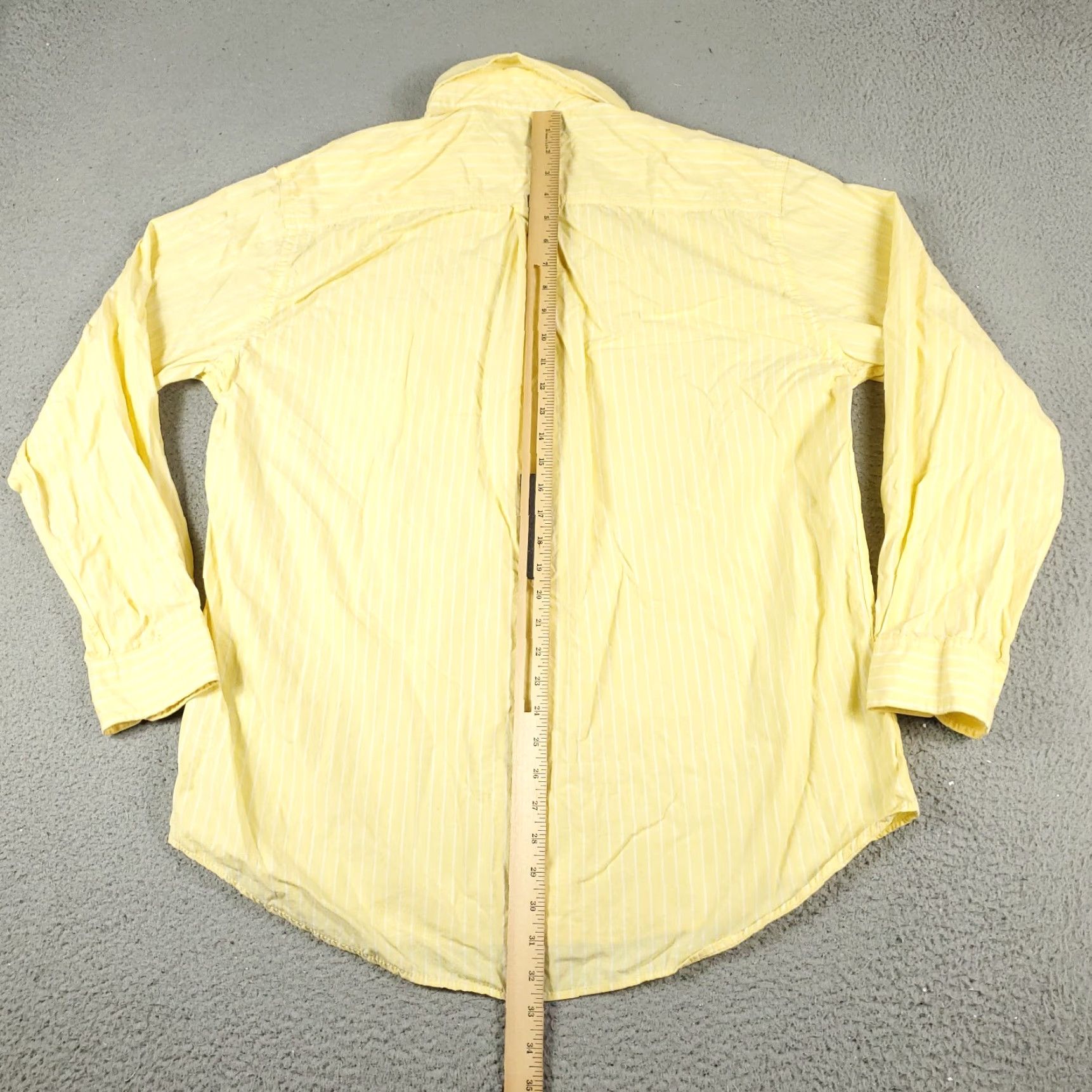 Tommy Hilfiger Tommy Hilfiger Yellow Striped Button-Up Shirt Mens XL Long Sleeve Casual Classic Size US XL / EU 56 / 4 - 3 Thumbnail