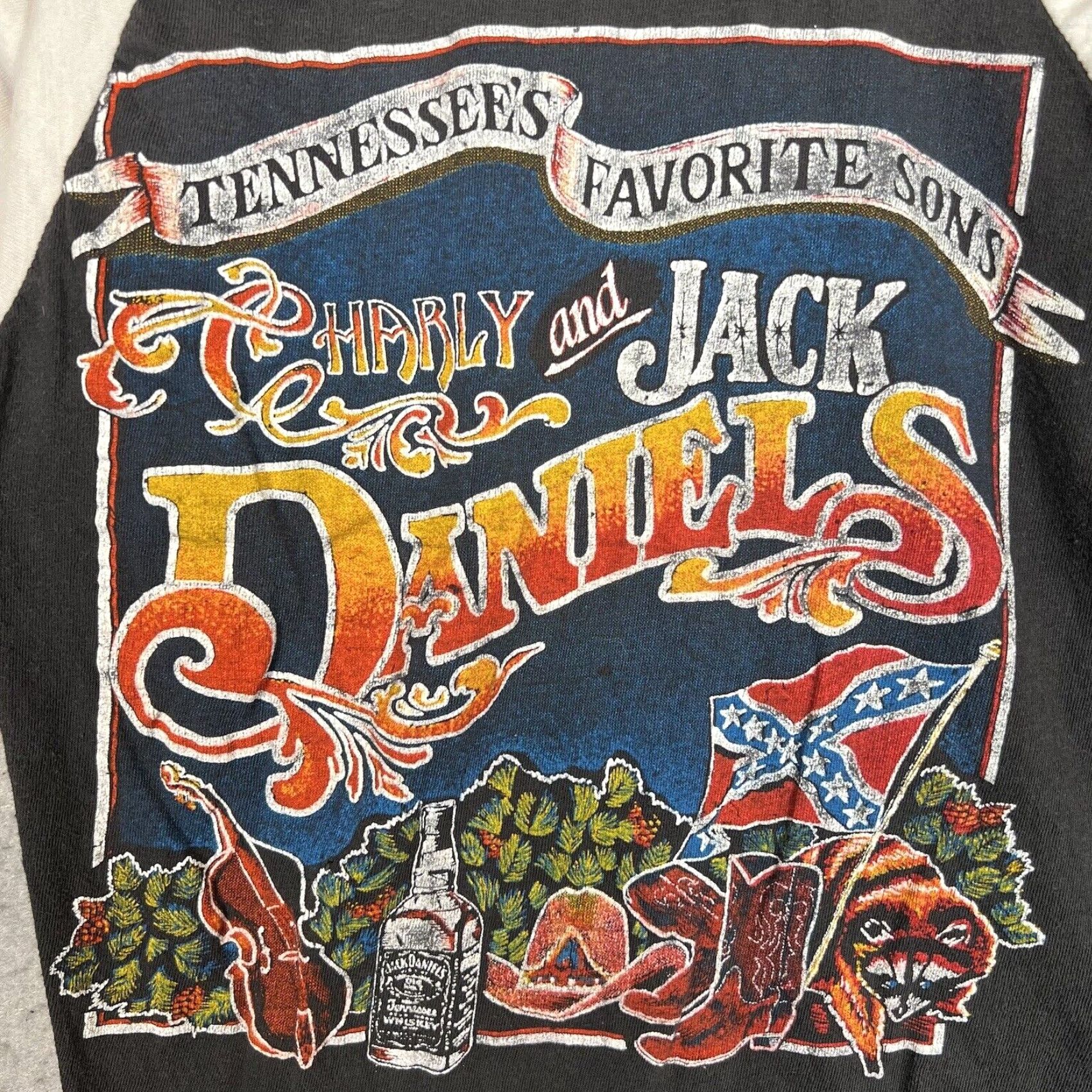 Vintage VINTAGE A1 RARE Jack Daniels Whiskey 3/4 Sleeve T Shirt Adult Medium Black Size US M / EU 48-50 / 2 - 6 Thumbnail