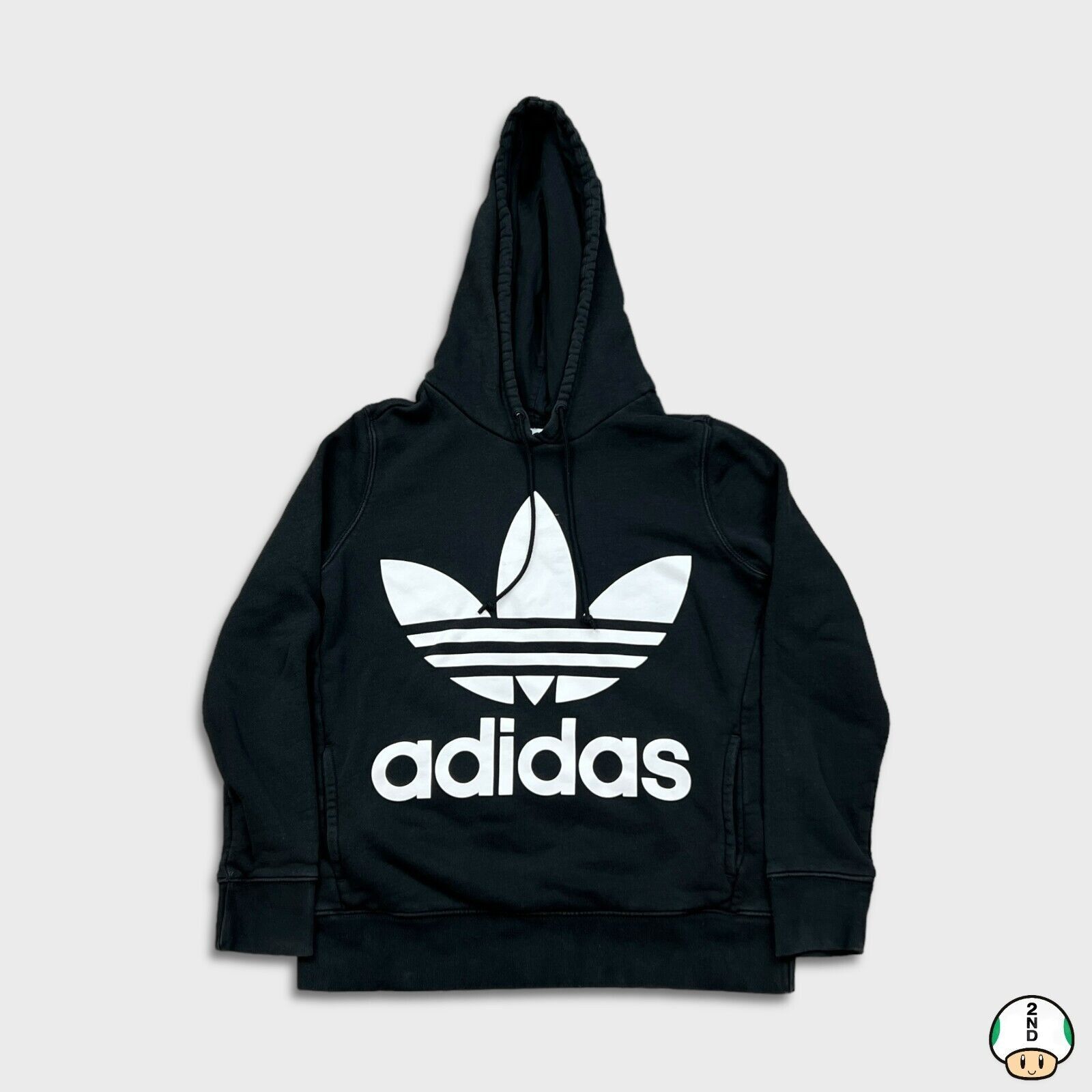 Adidas × Vintage Adidas Hoodie Originals Trefoil Pullover Hooded Sweatshirt Size US XS / EU 42 / 0 - 1 Thumbnail