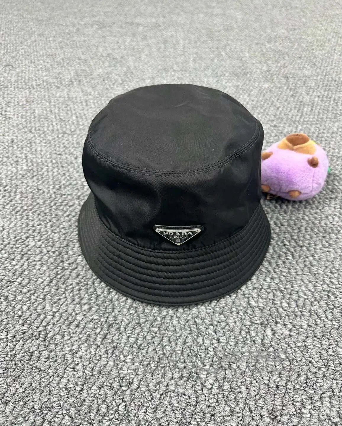 Prada Prada size M Black Triangular Metal Logo Fisherman's Hat| Size ONE SIZE - 1 Thumbnail