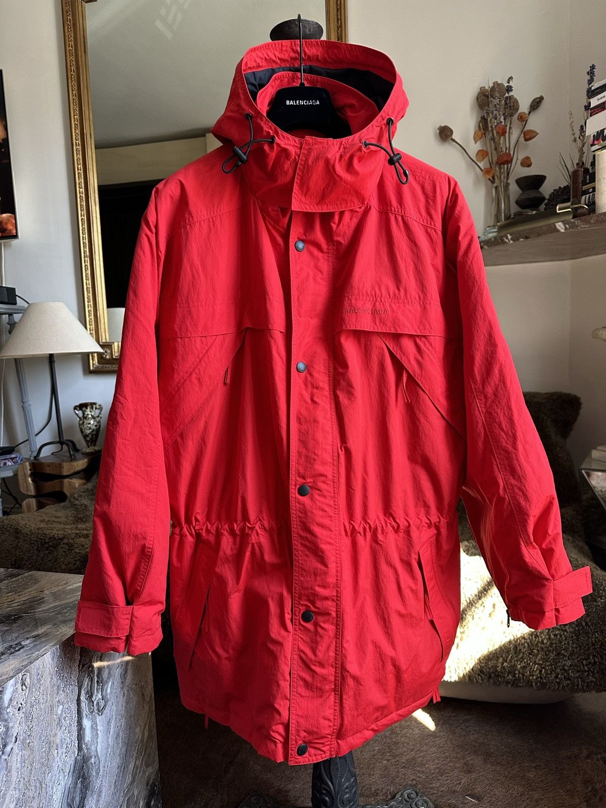 image of Balenciaga Parka in Red, Men's (Size XS)