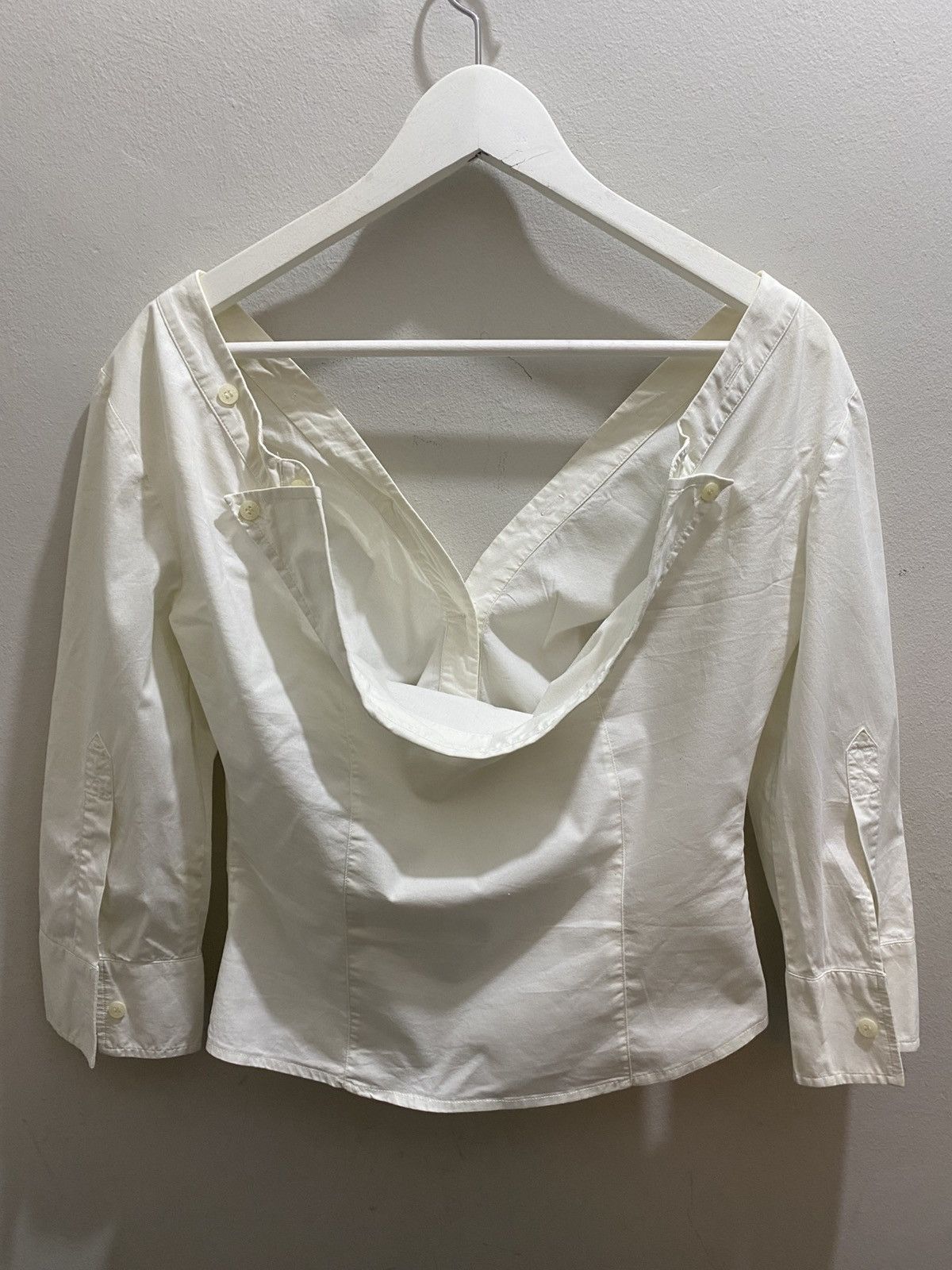 Frankie Morello FRANKIE MORELLO WHITE COTTON SHIRT Size M / US 6-8 / IT 42-44 - 2 Thumbnail