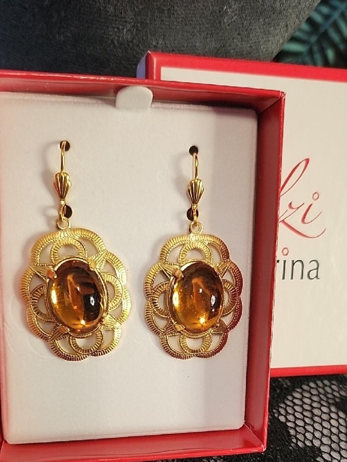 Other Gold-Tone Amber Drop Earrings Size ONE SIZE - 2 Thumbnail