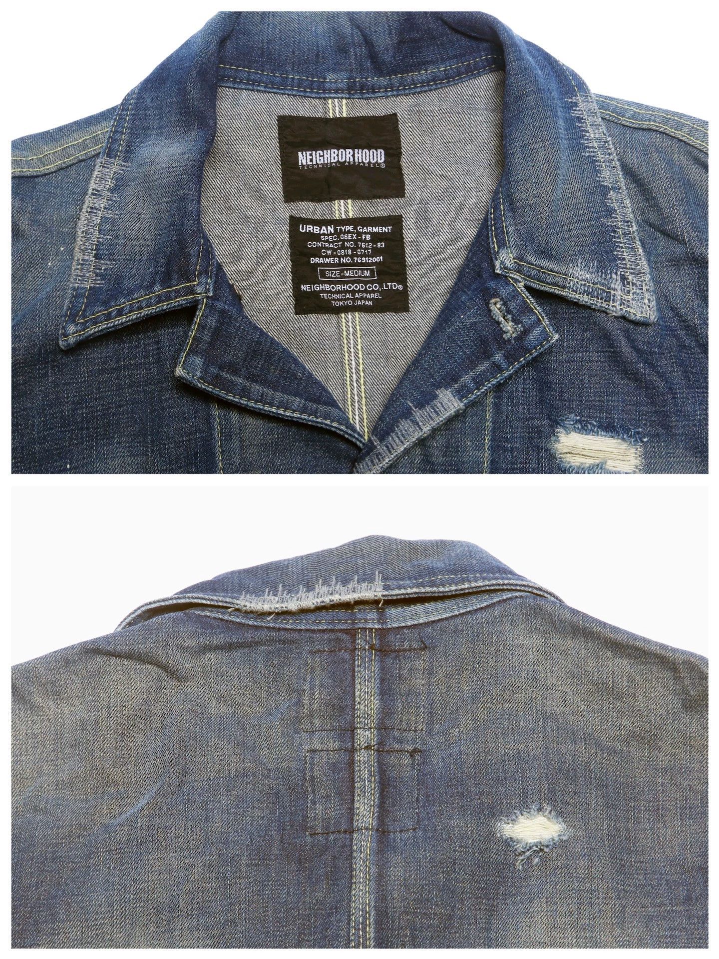 Neighborhood Neighborhood Vintage Denim M Indigo Distressed Oil/Splash Size US M / EU 48-50 / 2 - 6 Thumbnail