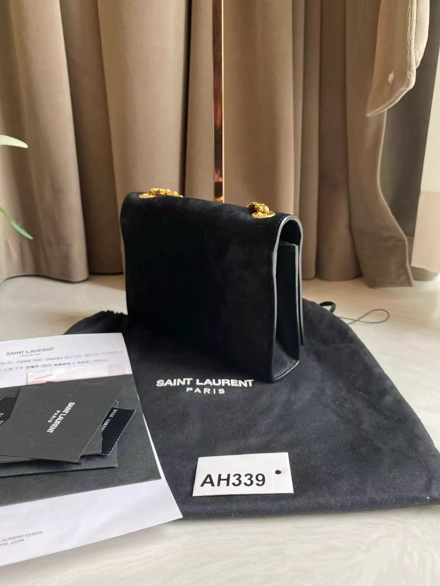 Saint Laurent Paris YSL suede tassel mini bag 17x4x12 good cond dust bag & rec Size ONE SIZE - 2 Thumbnail