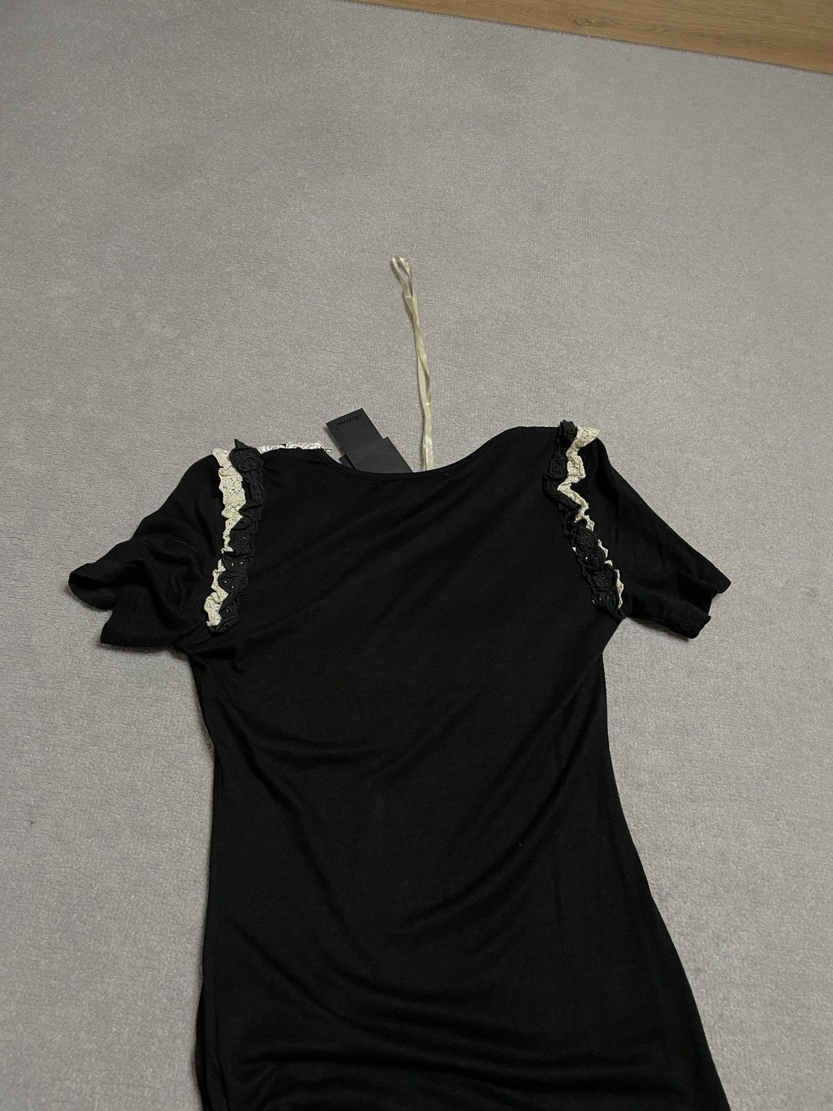 Vintage Vintage Black T-shirt Tee Lace Coquette Drip New Size S / US 4 / IT 40 - 5 Thumbnail