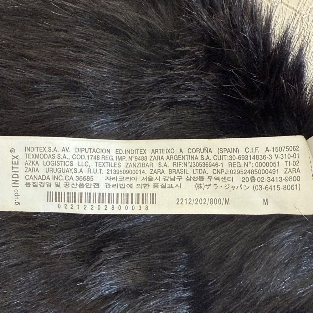 Zara NWT ZARA FAUX FUR STOLE WITH STONES Size ONE SIZE - 3 Thumbnail