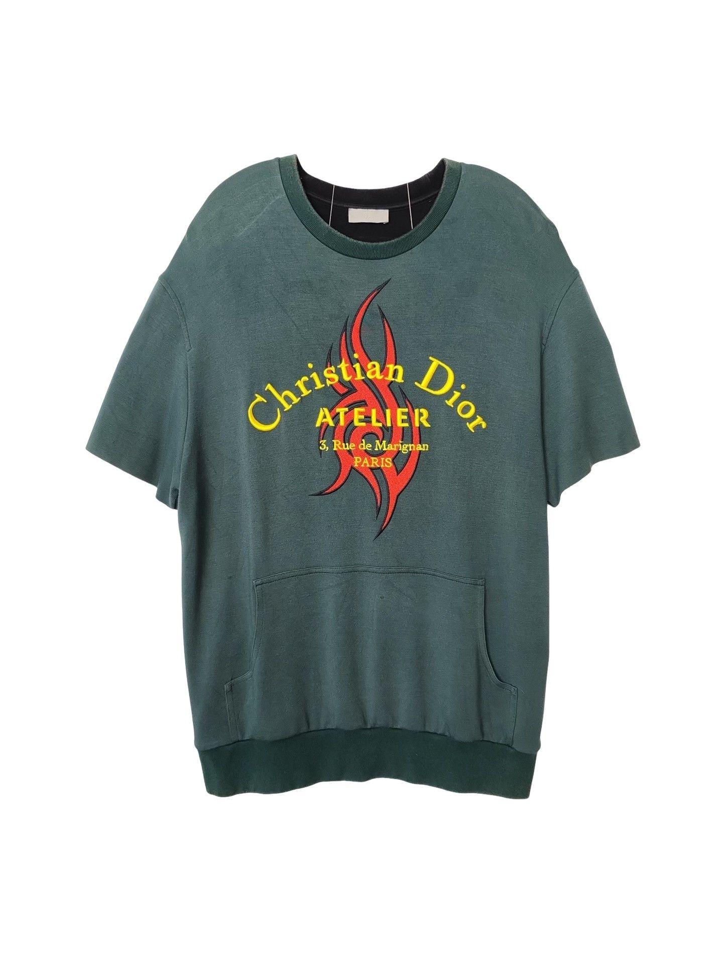 Dior Dior Atelier Flame Embroidery Short Sleeve Sweatshirt Size L Size US L / EU 52-54 / 3 - 1 Thumbnail