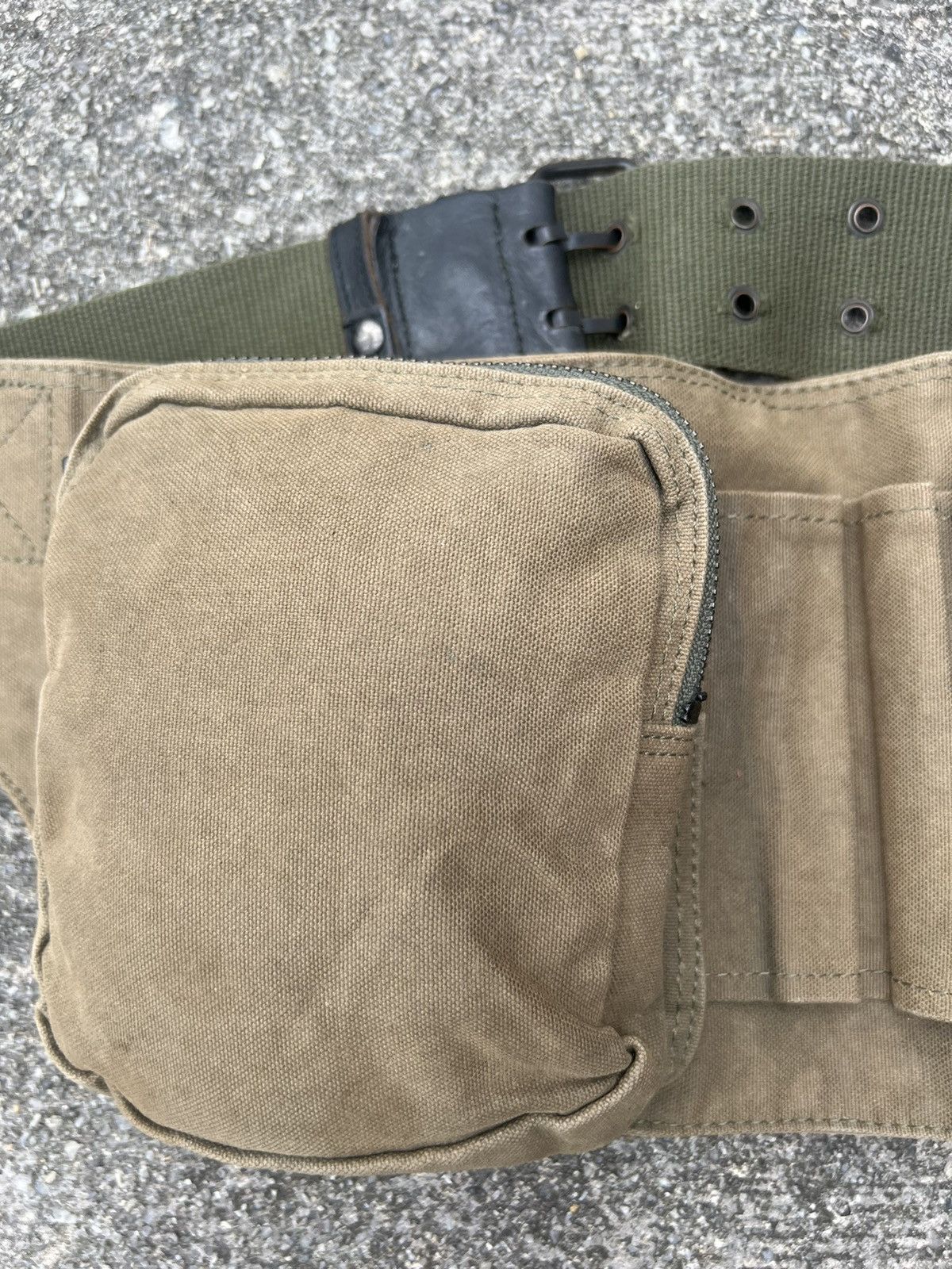 Lad Musician Vintage Lad Musician Faded Olive Green Military Chest Bag Size ONE SIZE - 12 Thumbnail