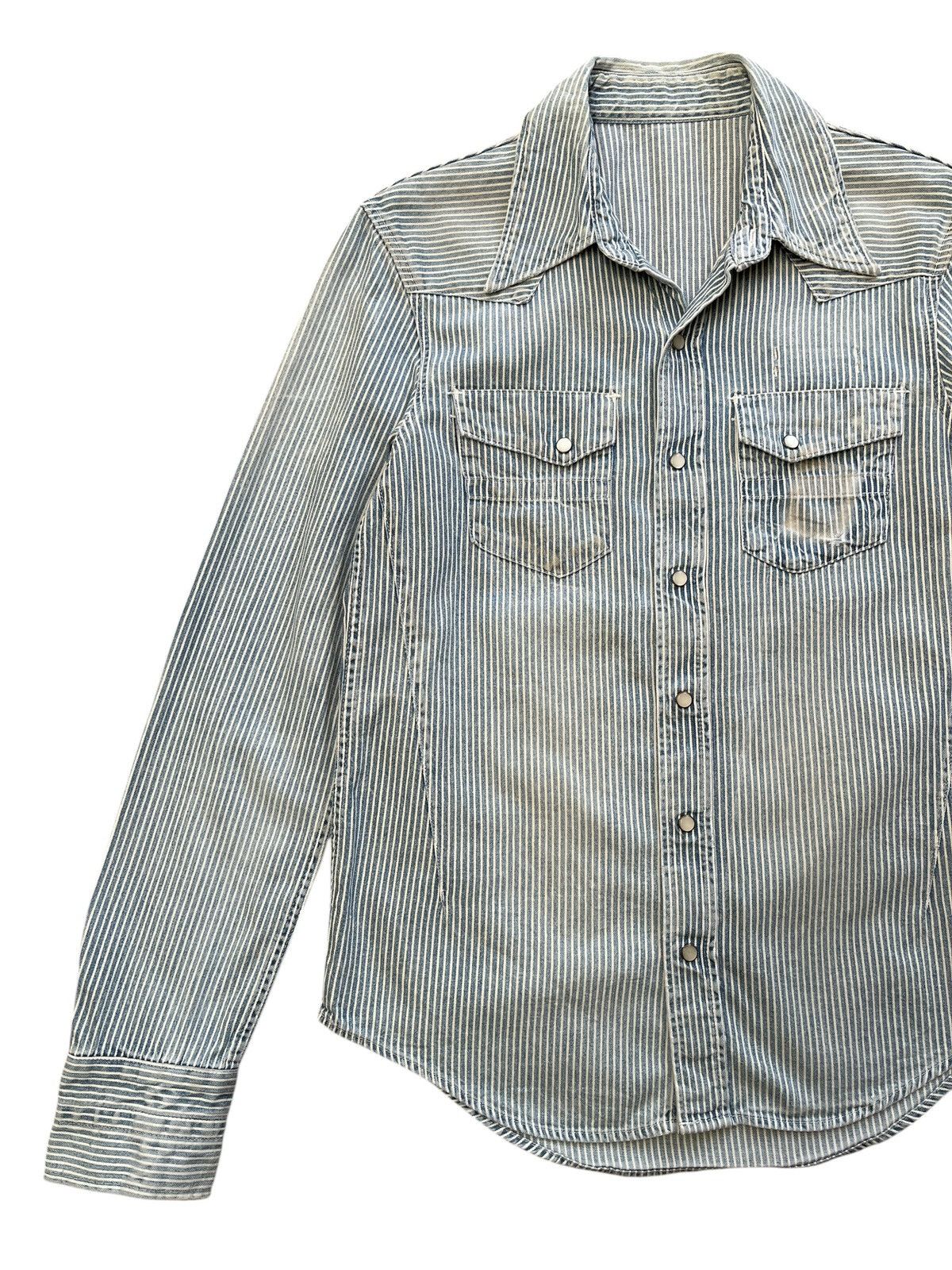 Number (N)ine Number (N)ine S08-NNS001C Zippo Hickory Denim Shirt Size US S / EU 44-46 / 1 - 8 Thumbnail