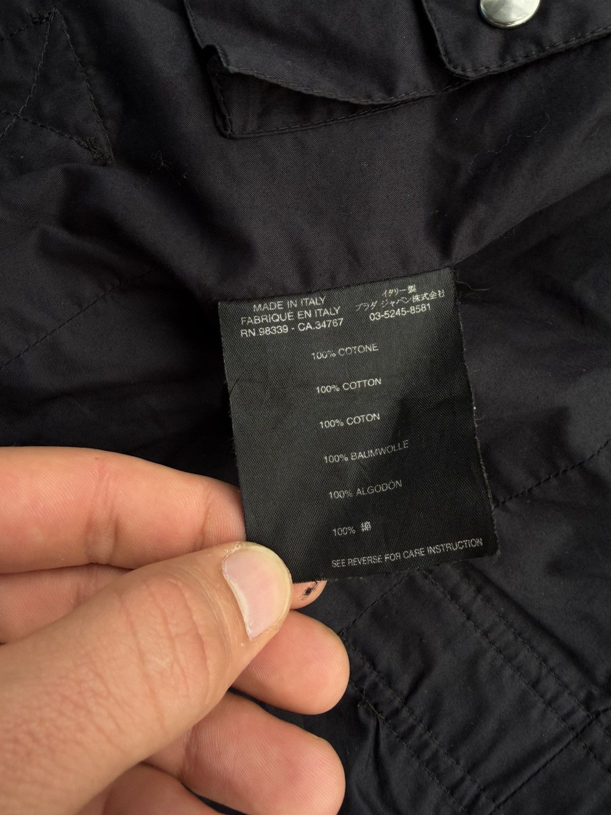 Prada Vintage 00s Prada Nylon Biker Jacket Size US S / EU 44-46 / 1 - 15 Thumbnail