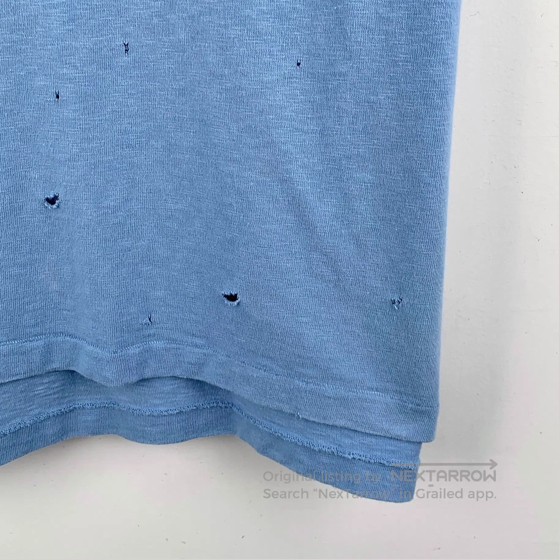 Dior Dior Dark blue distressed design cotton round neck short s Size US M / EU 48-50 / 2 - 5 Thumbnail