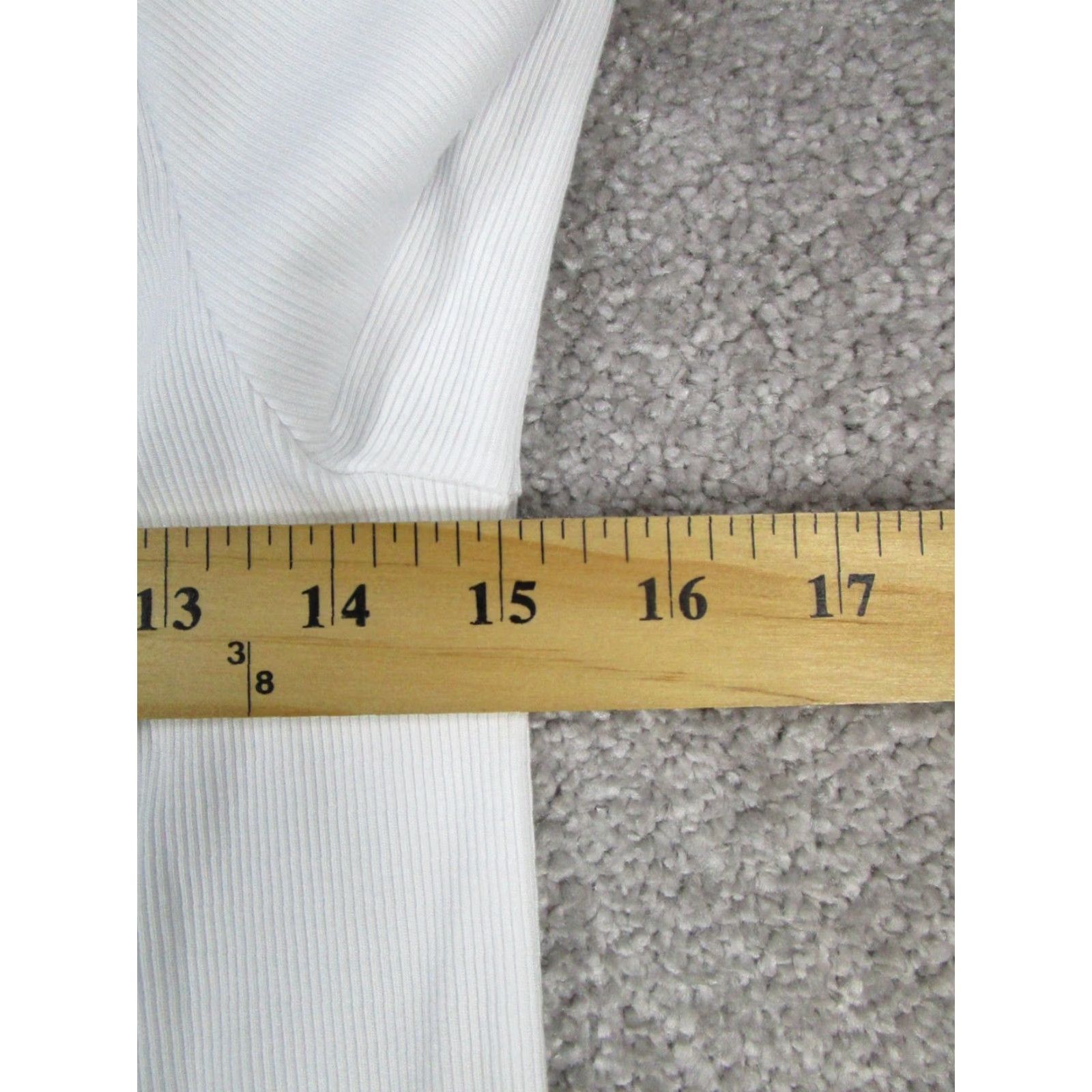Vince Vince Shirt Womens Large White Ribbed Pullover Size L / US 10 / IT 46 - 6 Thumbnail