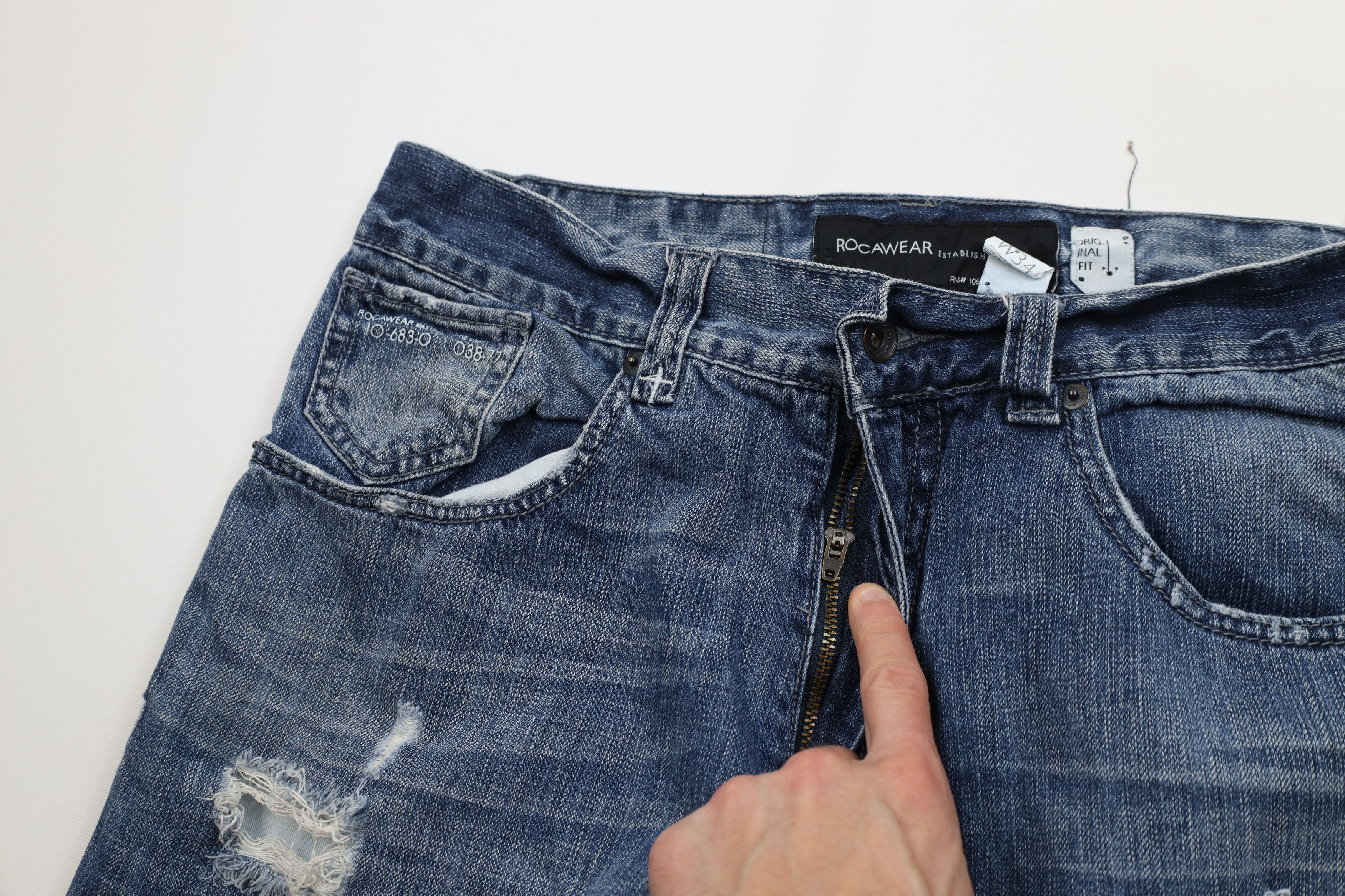 Rocawear Vintage Rocawear Baggy Wide Leg Denim Jeans Blue Cotton Size US 34 / EU 50 - 8 Thumbnail
