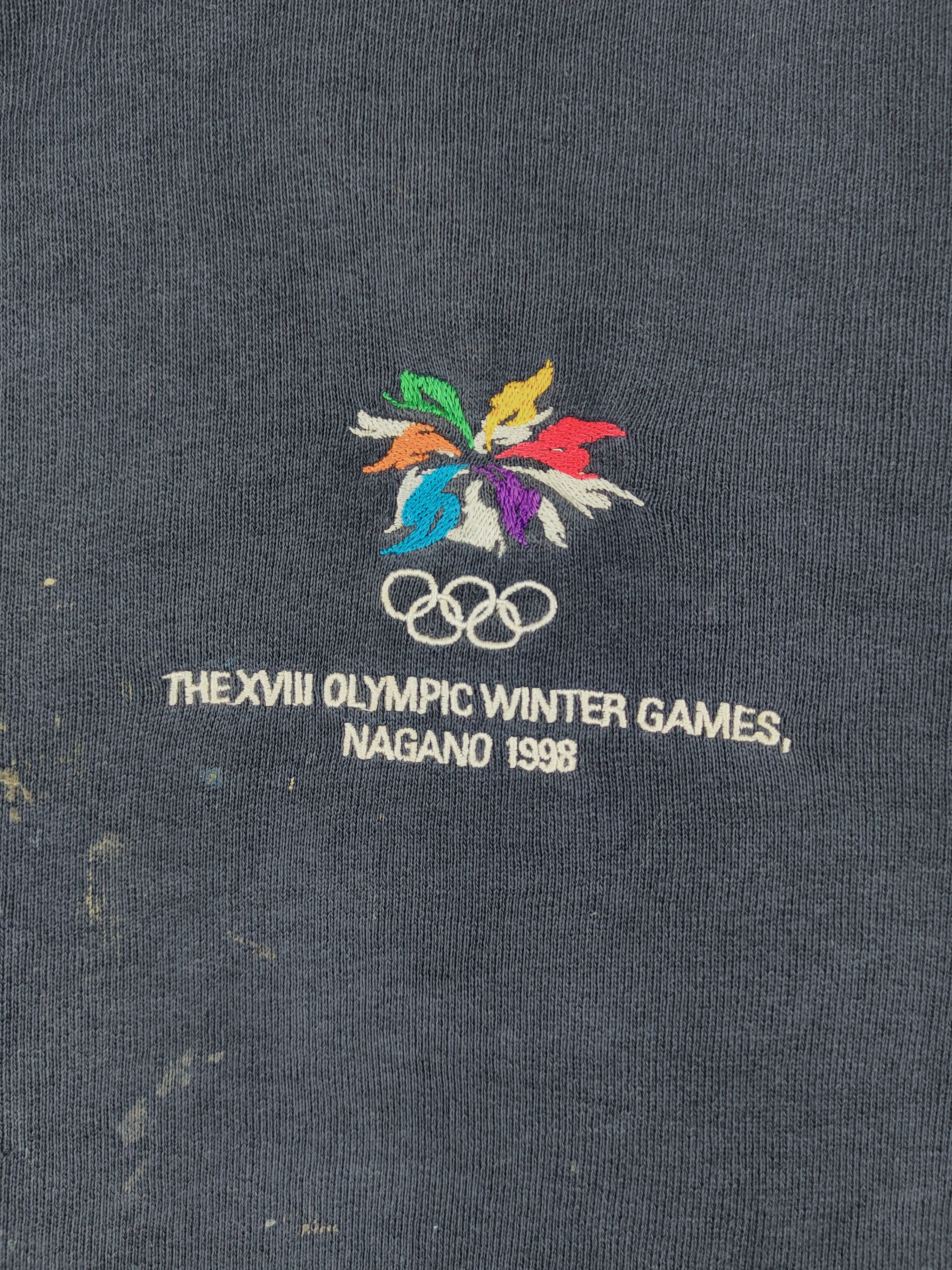 USA Olympics Olympic Winter Nagano 1998 vtg thrashed Sweatshirts #S2495 Size US XL / EU 56 / 4 - 3 Thumbnail