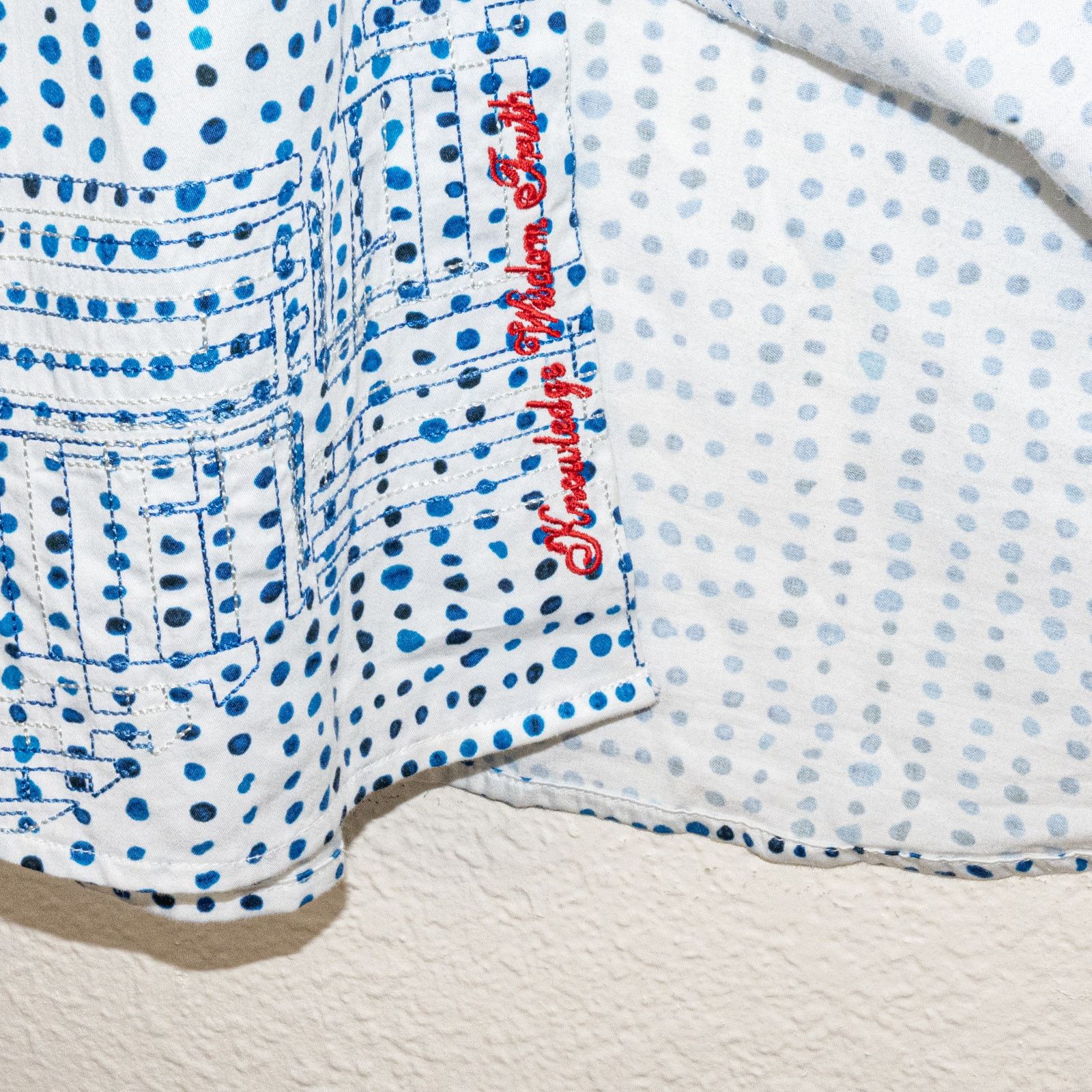 Robert Graham Robert Graham Men's Large Button up Shirt white w blue dot Size US L / EU 52-54 / 3 - 8 Thumbnail