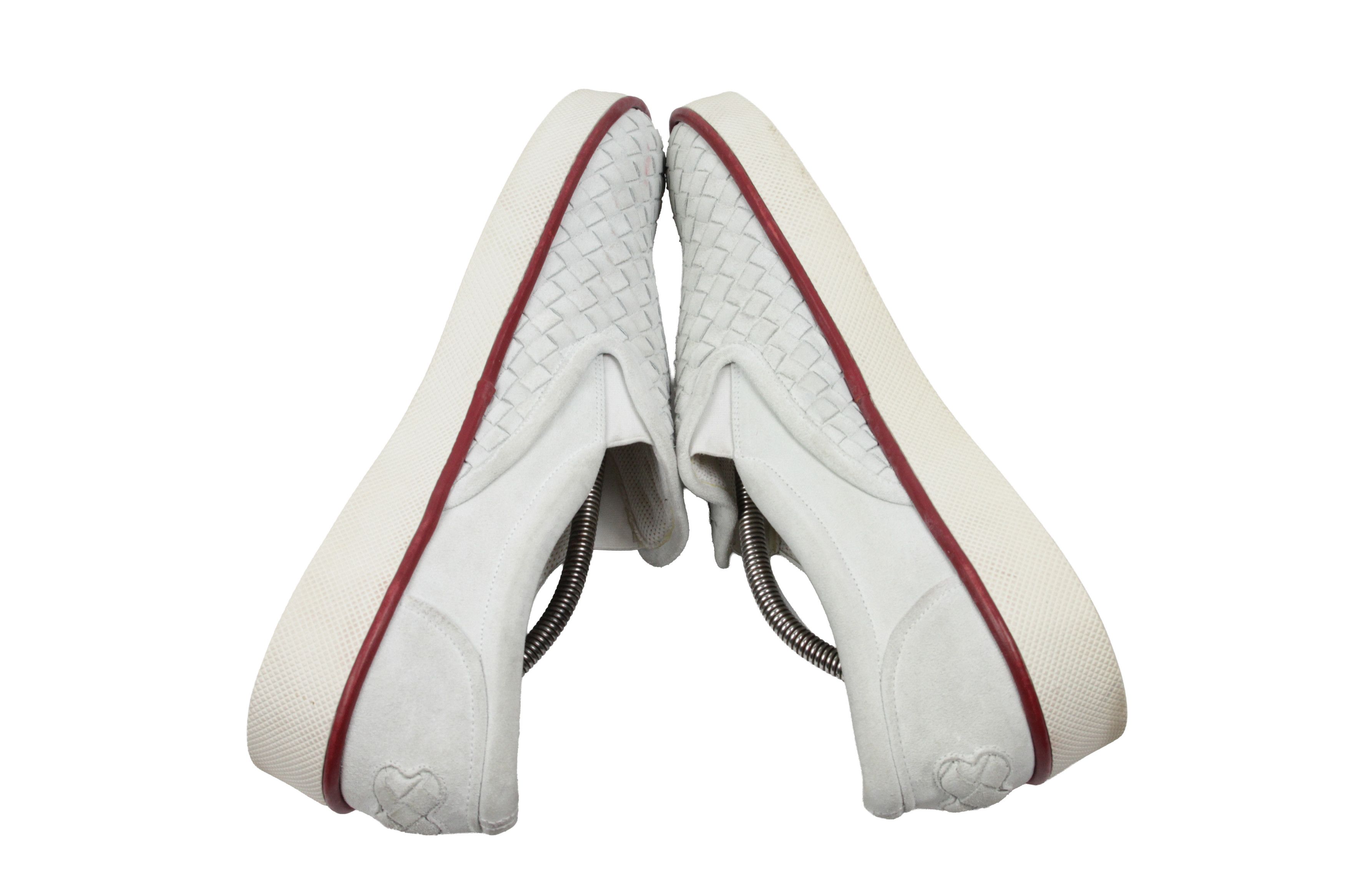 Bottega Veneta Intrecciato Woven Suede Slip Ons Size US 12 / EU 45 - 8 Thumbnail