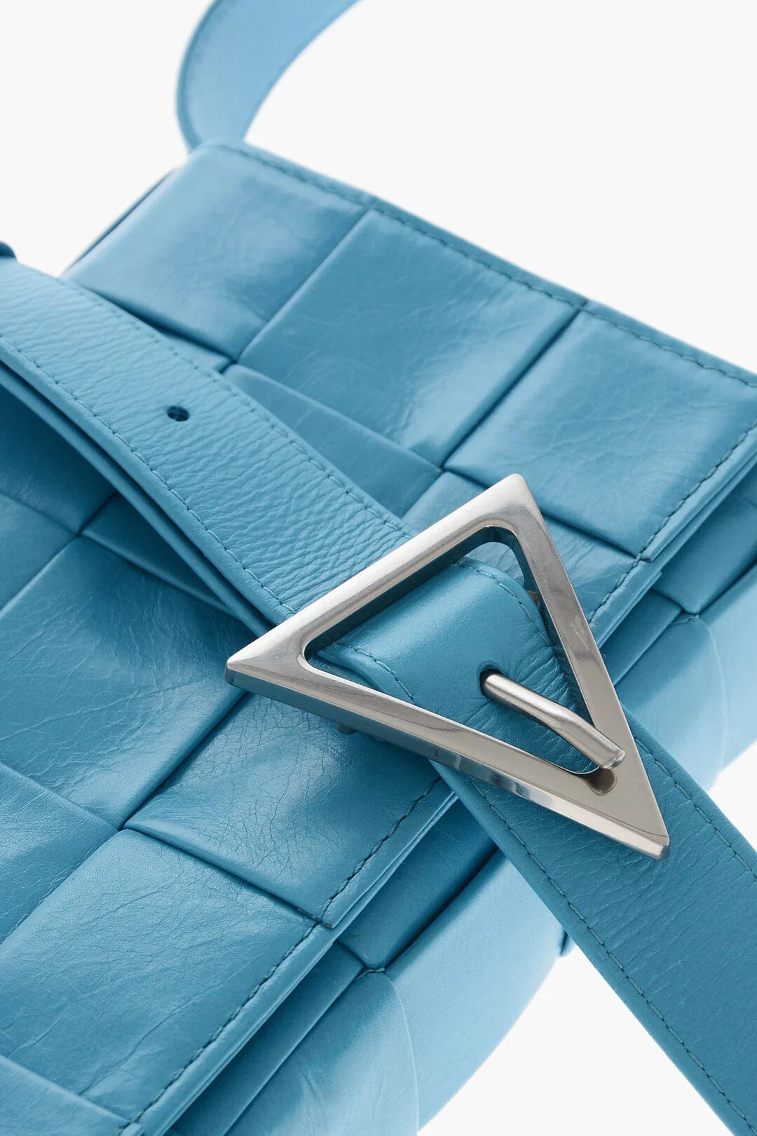 Bottega Veneta og1mm0426 Size: OS / Woven Leather Shoulder Bag in Blue Size ONE SIZE - 3 Thumbnail