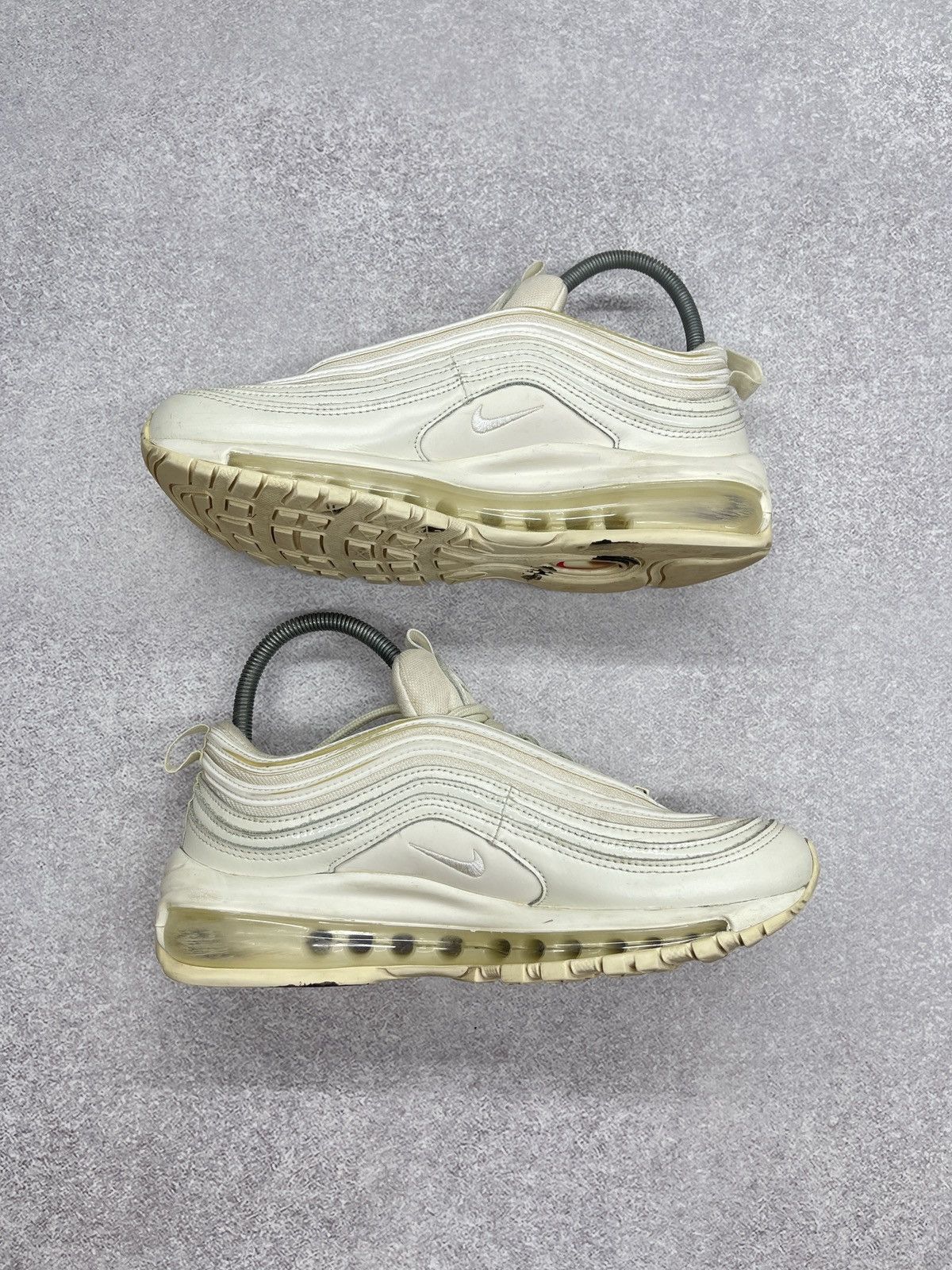 Nike Women Nike Air Max 97 Triple White Sneakers Love Heart Size US 7 / IT 37 - 3 Thumbnail
