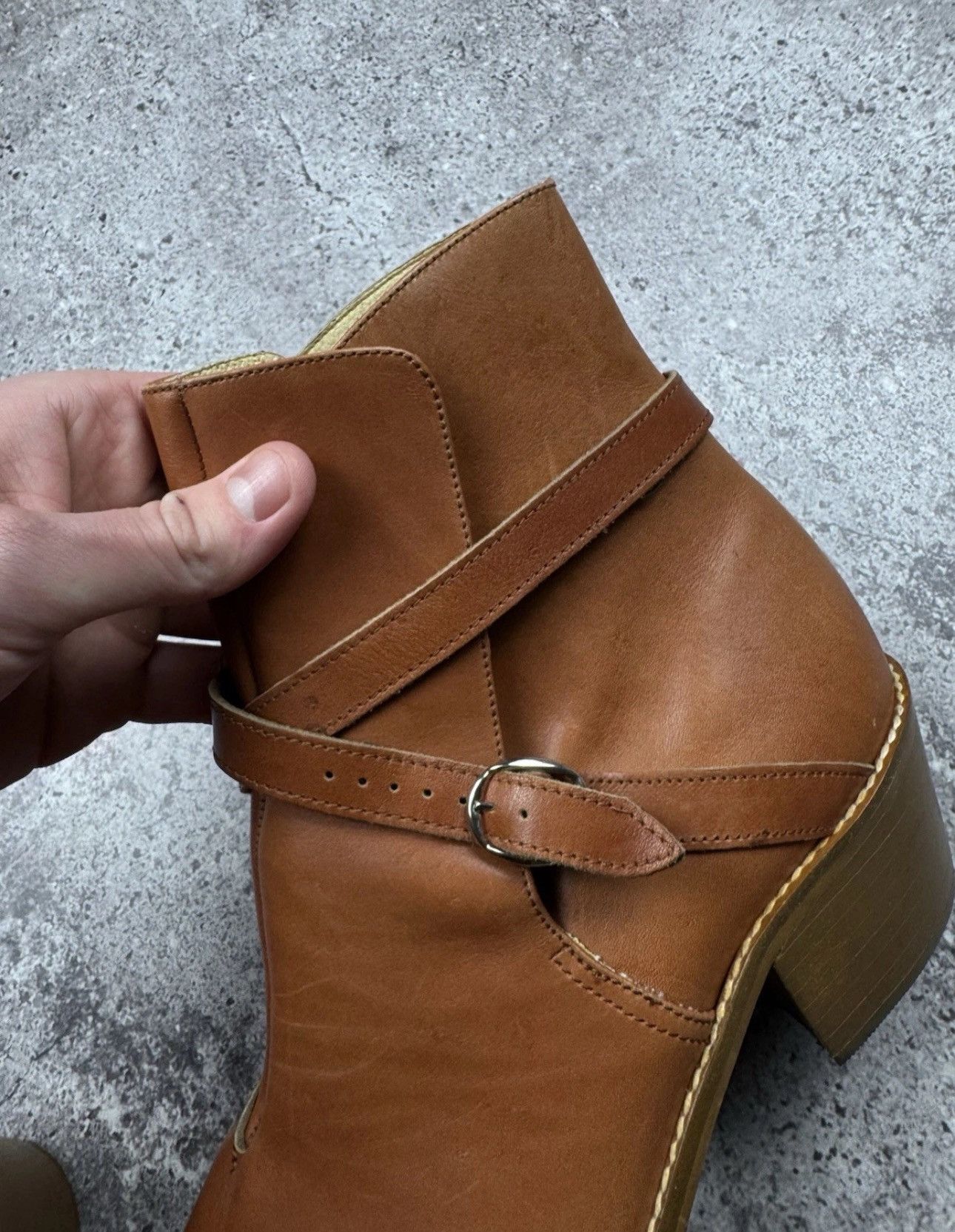 A.S.98 STRAPS BELTED A.S 98 style Boots Leather Style Rick Owens Size US 11 / EU 44 - 17 Thumbnail