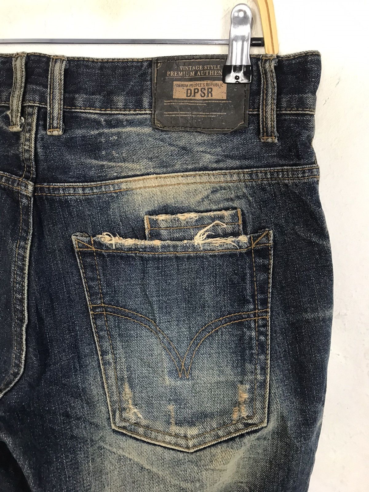 Japanese Brand Dpsr Denim People Republic Whisker Indigo Denim Jean Size US 33 - 6 Thumbnail