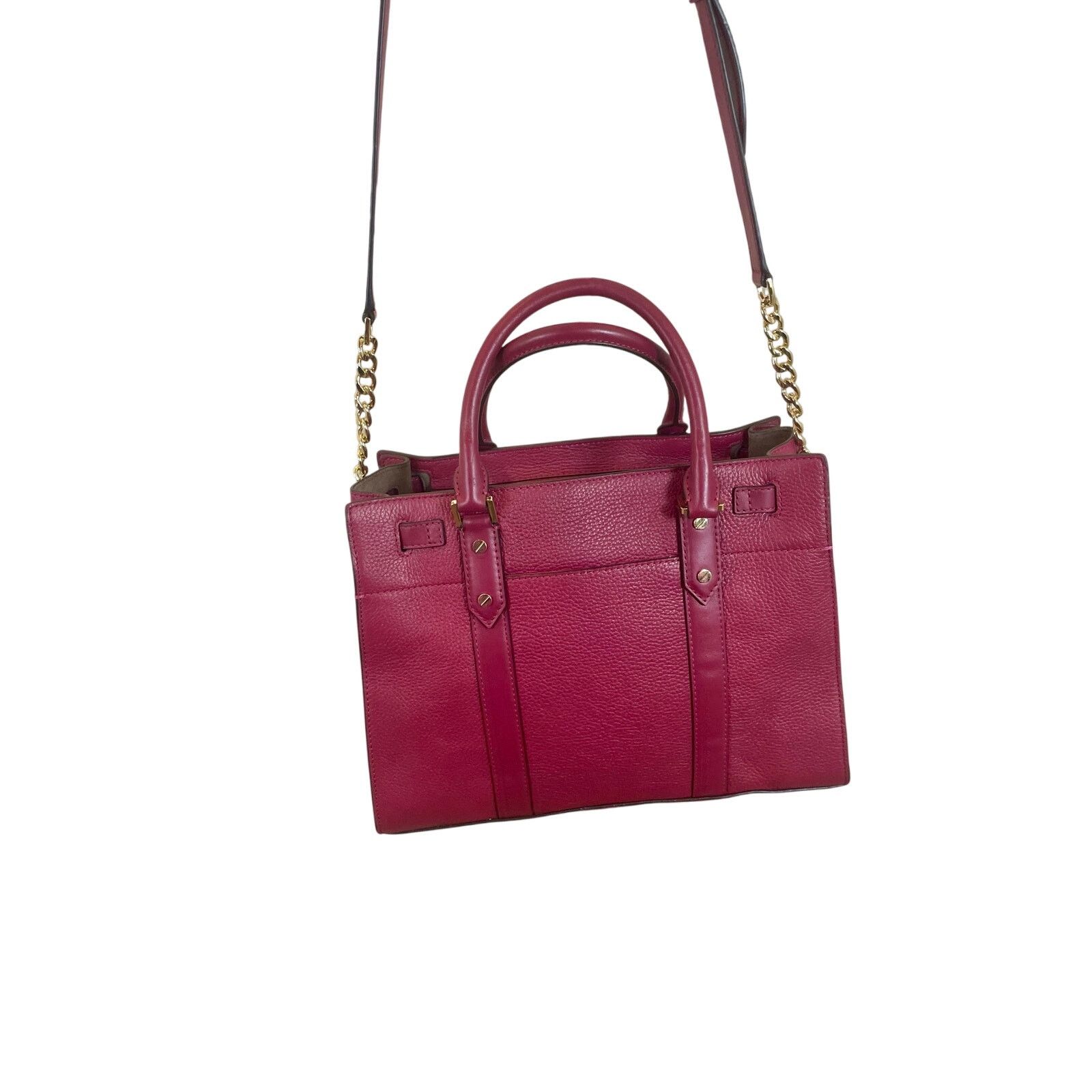 Michael Kors MICHAEL KORS NOUVEAU SATCHEL BAG PADLOCK KEY CROSSBODY BERRY Size ONE SIZE - 14 Thumbnail