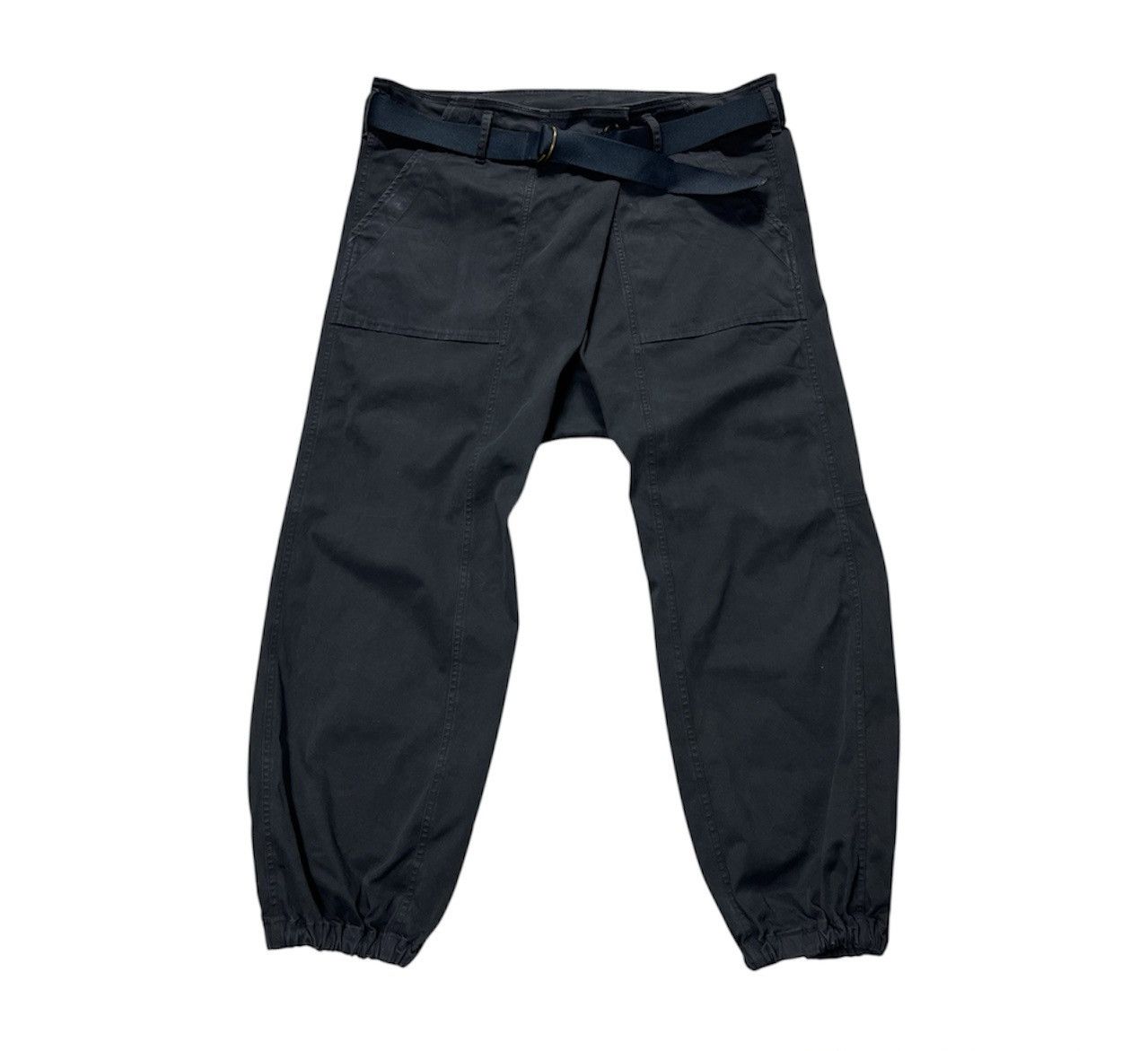 Yohji Yamamoto Semicouture 01 military avant garde pants belt asymmetric Size 30" / US 8 / IT 44 - 1 Thumbnail