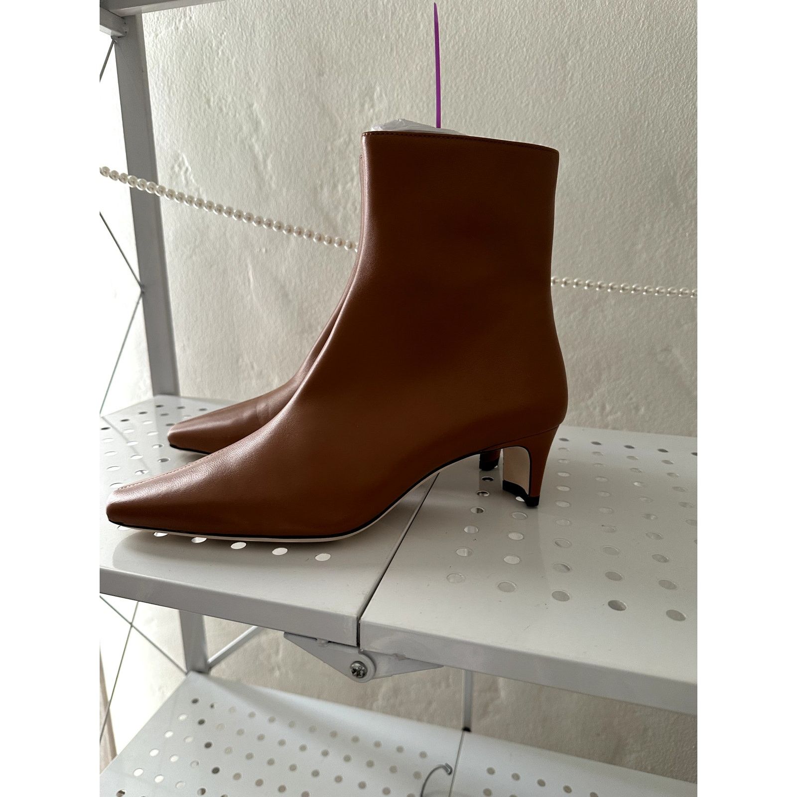 Staud STAUD Wally Ankle boots in brown leather (Size: 38) Size US 8 / IT 38 - 1 Thumbnail