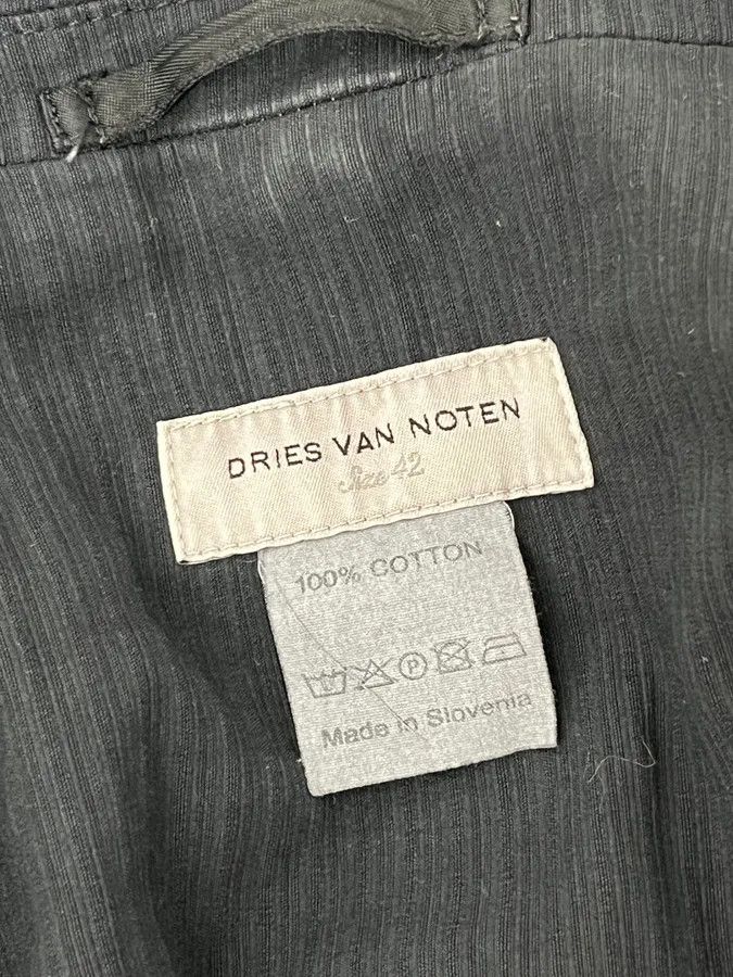 Dries Van Noten Dries Van Noten Dark Navy Hybrid Plissed Blazer Jacket Size 38R - 9 Thumbnail
