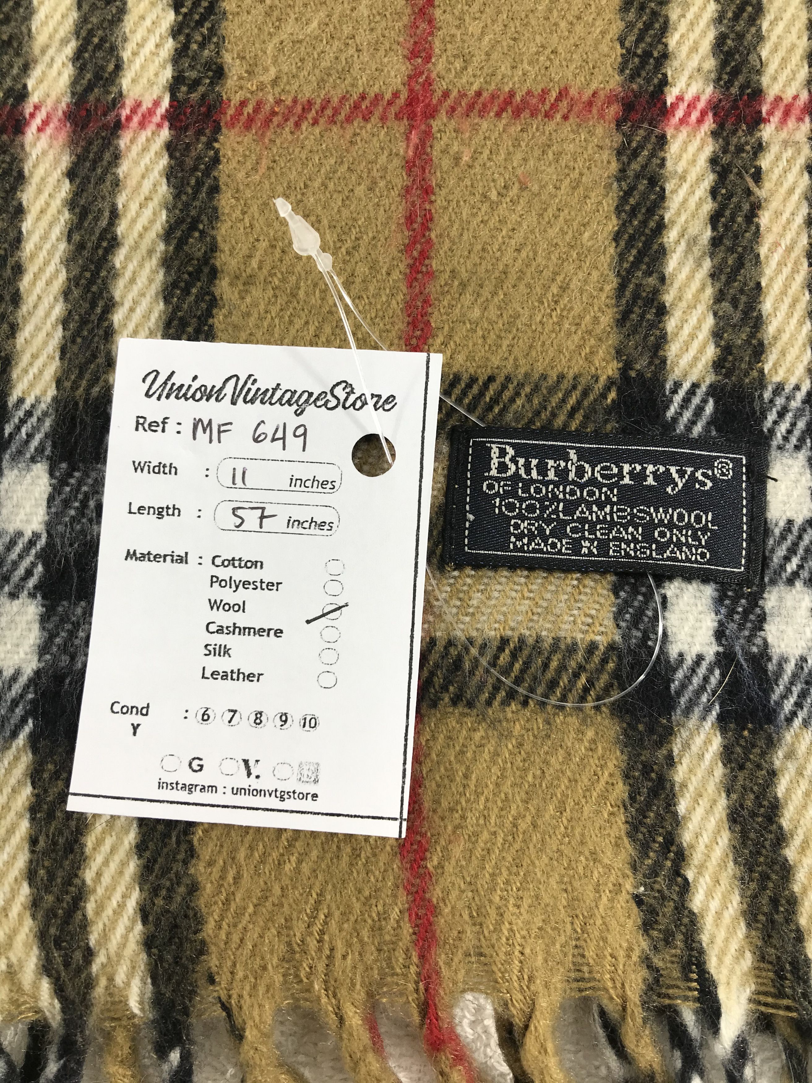 Burberry Vintage Burberry Scarf/Muffler/Neckwear MF649 Size ONE SIZE - 4 Thumbnail