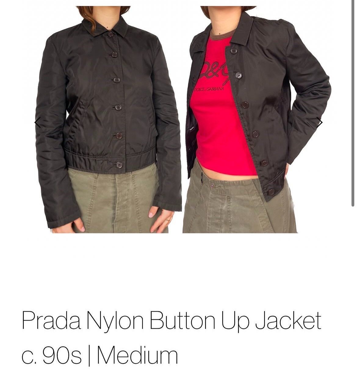 Prada 90s PRADA Nylon Button Up Jacket | Grailed
