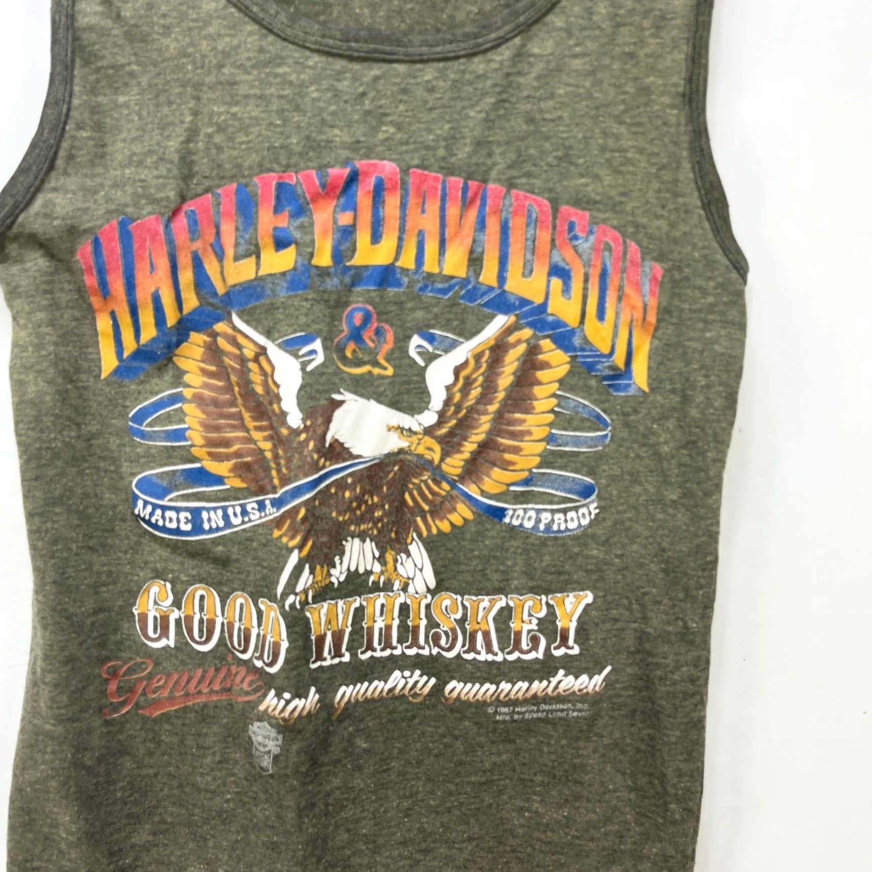 Harley Davidson VINTAGE Harley-Davidson Tank Top Shirt Womens XS 3D Emblem Black Cotton Flannel Pocket 80s 90s Size XS / US 0-2 / IT 36-38 - 2 Thumbnail