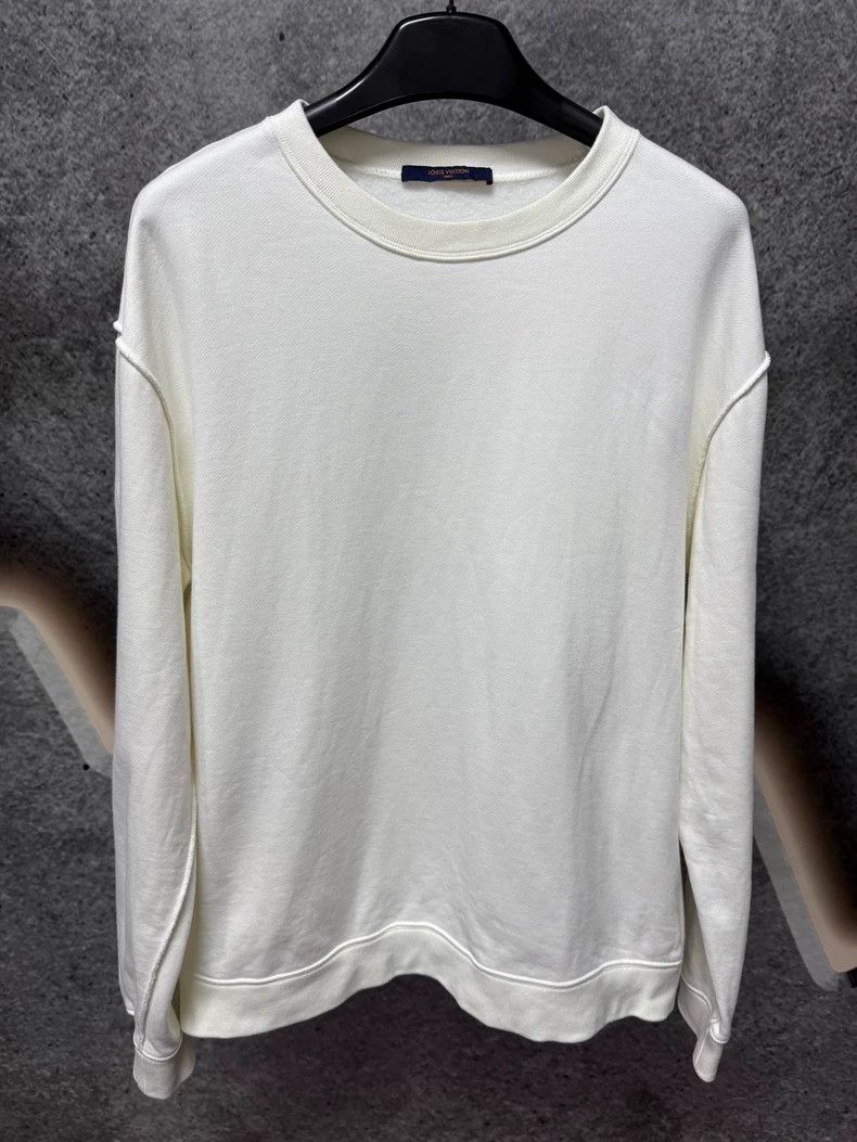 Louis Vuitton Louis Vuitton Pure White Sweatshirt Size US L / EU 52-54 / 3 - 2 Thumbnail
