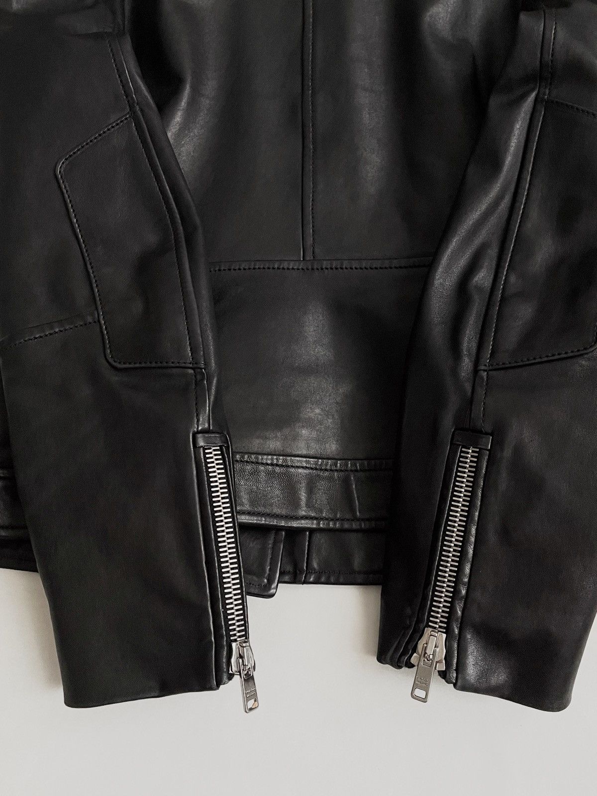 Prada Prada Biker leather zip jacket Size L / US 10 / IT 46 - 13 Thumbnail