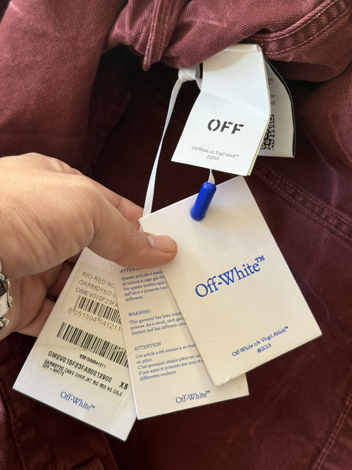 Off-White Off-White Distressed Denim Jacket - Oversized - NWT Size US XL / EU 56 / 4 - 6 Thumbnail