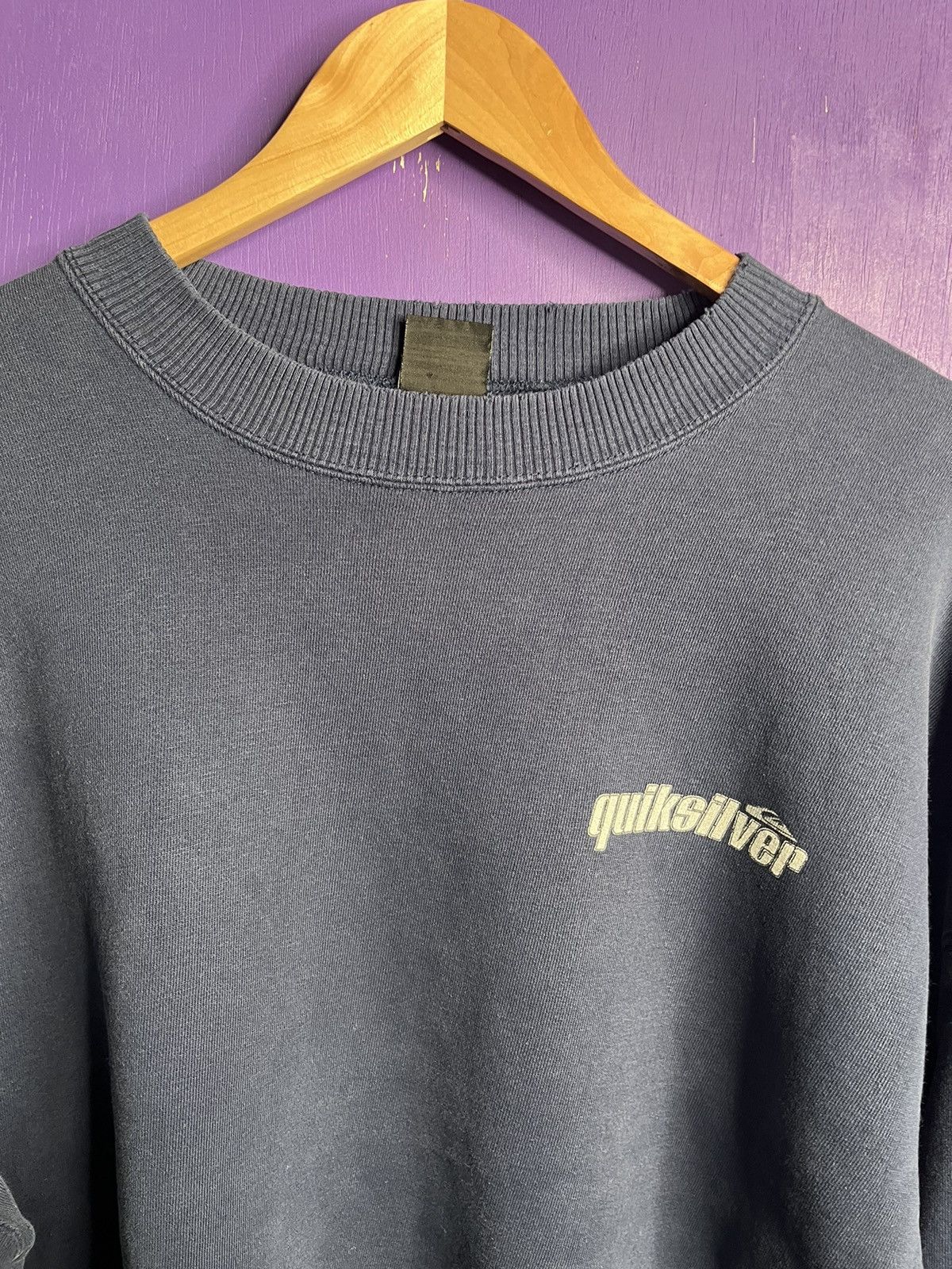 Quiksilver × Vintage Vintage 90s Quicksilver mullet logo sweatshirt Size US XL / EU 56 / 4 - 3 Thumbnail