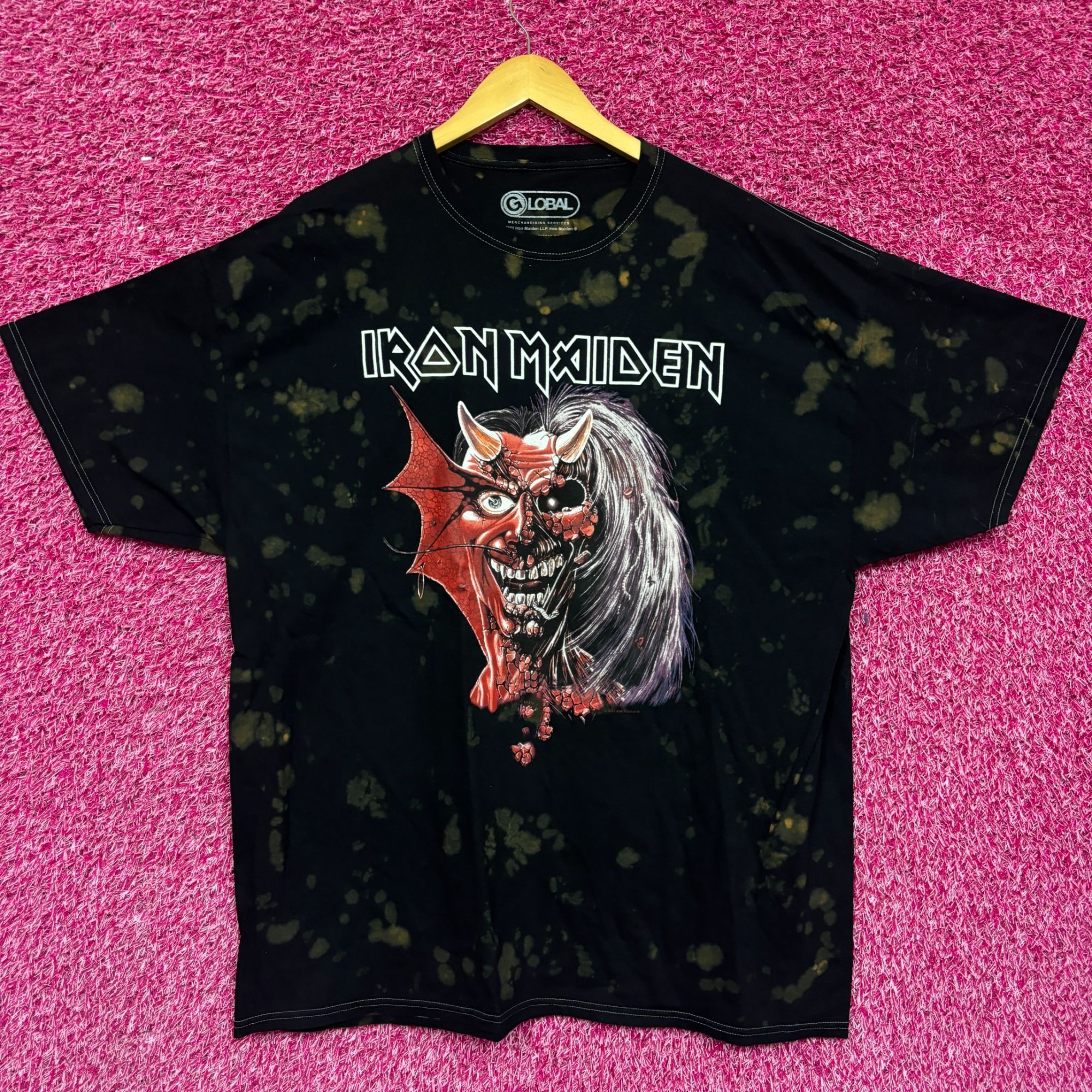 Band Tees × Iron Maiden Iron Maiden Purgatory Oversized Heavy Metal Bleach Dye M Size US M / EU 48-50 / 2 - 1 Thumbnail