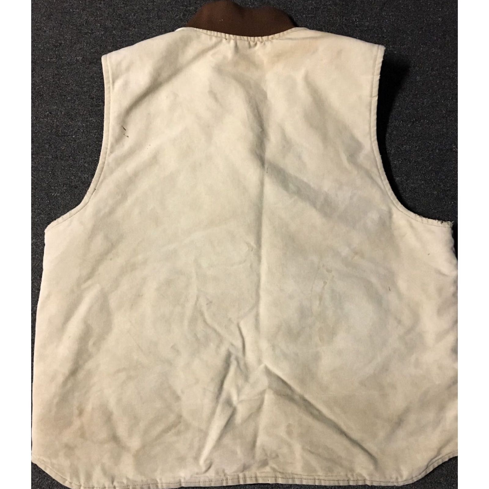 Carhartt VINTAGE Carhartt Vest 2XL Quilt Lined USA Beige Distressed 90s 80s Grunge Biker Punk Linen/Canvas Style: Motorcycle Jacket Mens Size US XXL / EU 58 / 5 - 4 Thumbnail