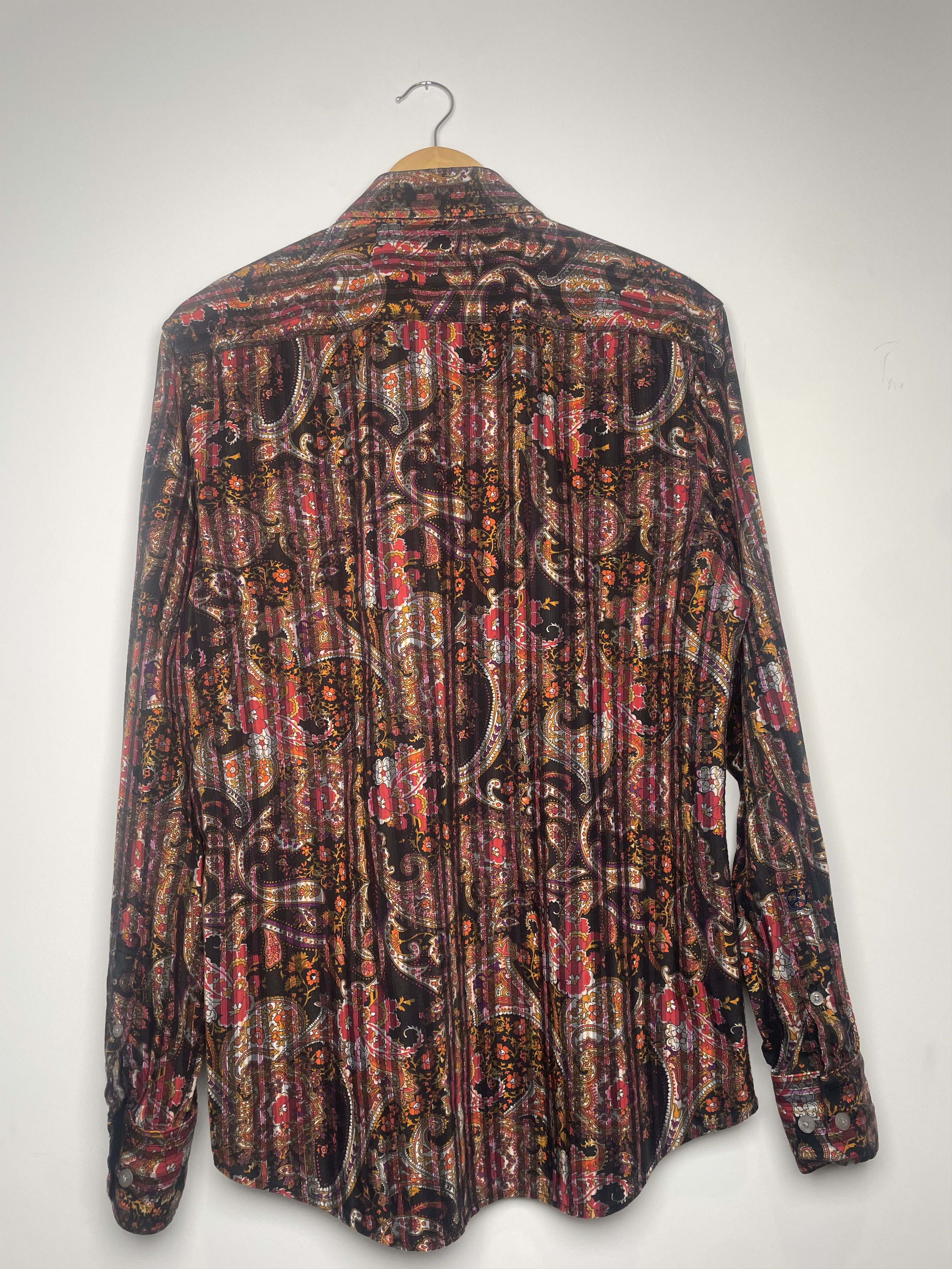 Other 🎸 John Lennon Psychedelic Paisley Striped Shirt - Tagged M Size US M / EU 48-50 / 2 - 3 Thumbnail