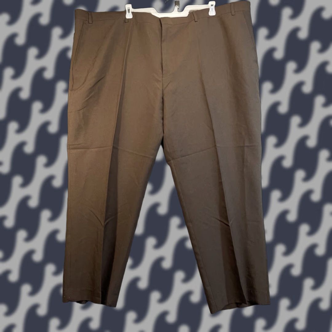 Vintage Rgm Men’S Pleated Dress Pant Modern Fit – Everyday Brown 58/30 Mens (Size 42)
