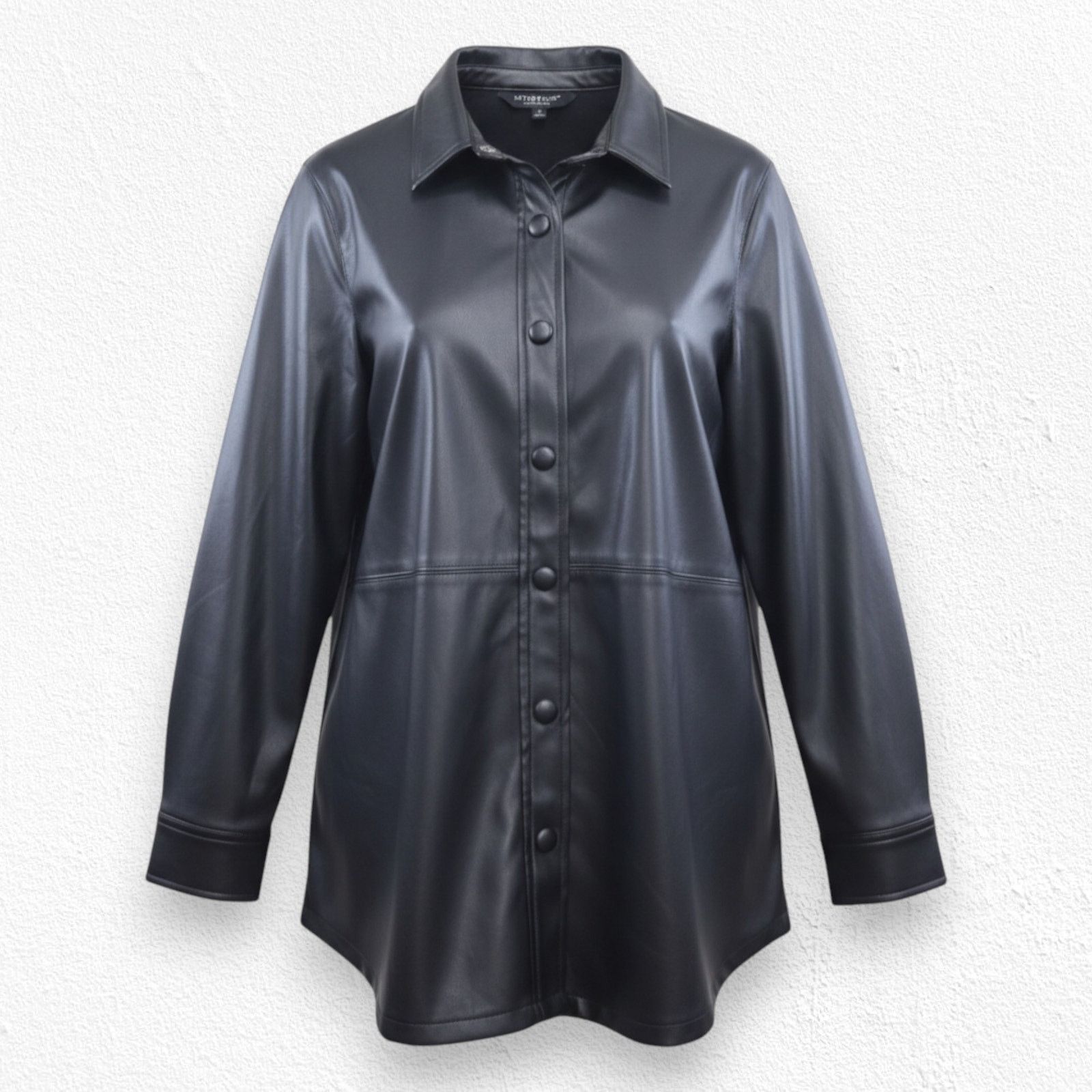 Other Liverpool Black Button Front Size Faux Leather Shacket Small Size S / US 4 / IT 40 - 1 Thumbnail