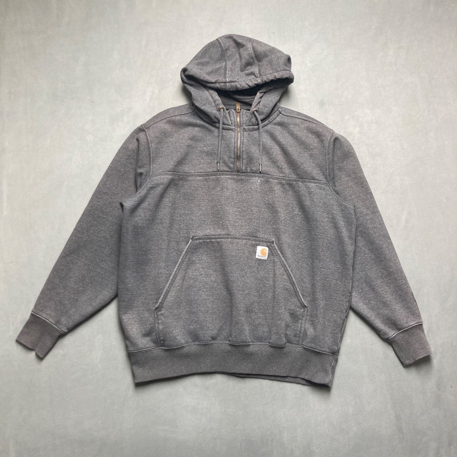 Carhartt Carhartt 1/4 Zip Hoodie XL Carbon Gray Paxton Rain Defender Size US XL / EU 56 / 4 - 1 Thumbnail